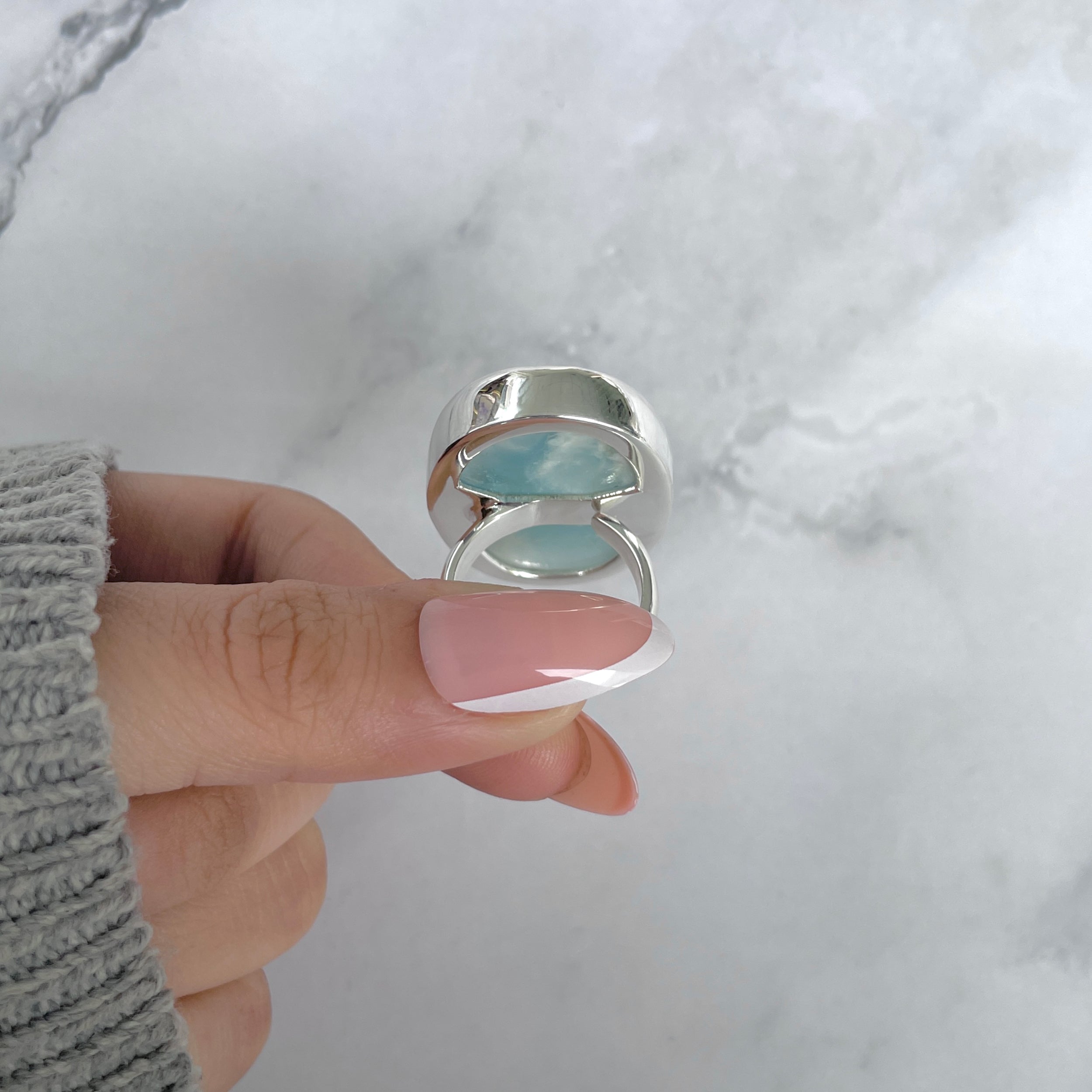 Larimar Adjustable Ring-(LAR-R-1850.)