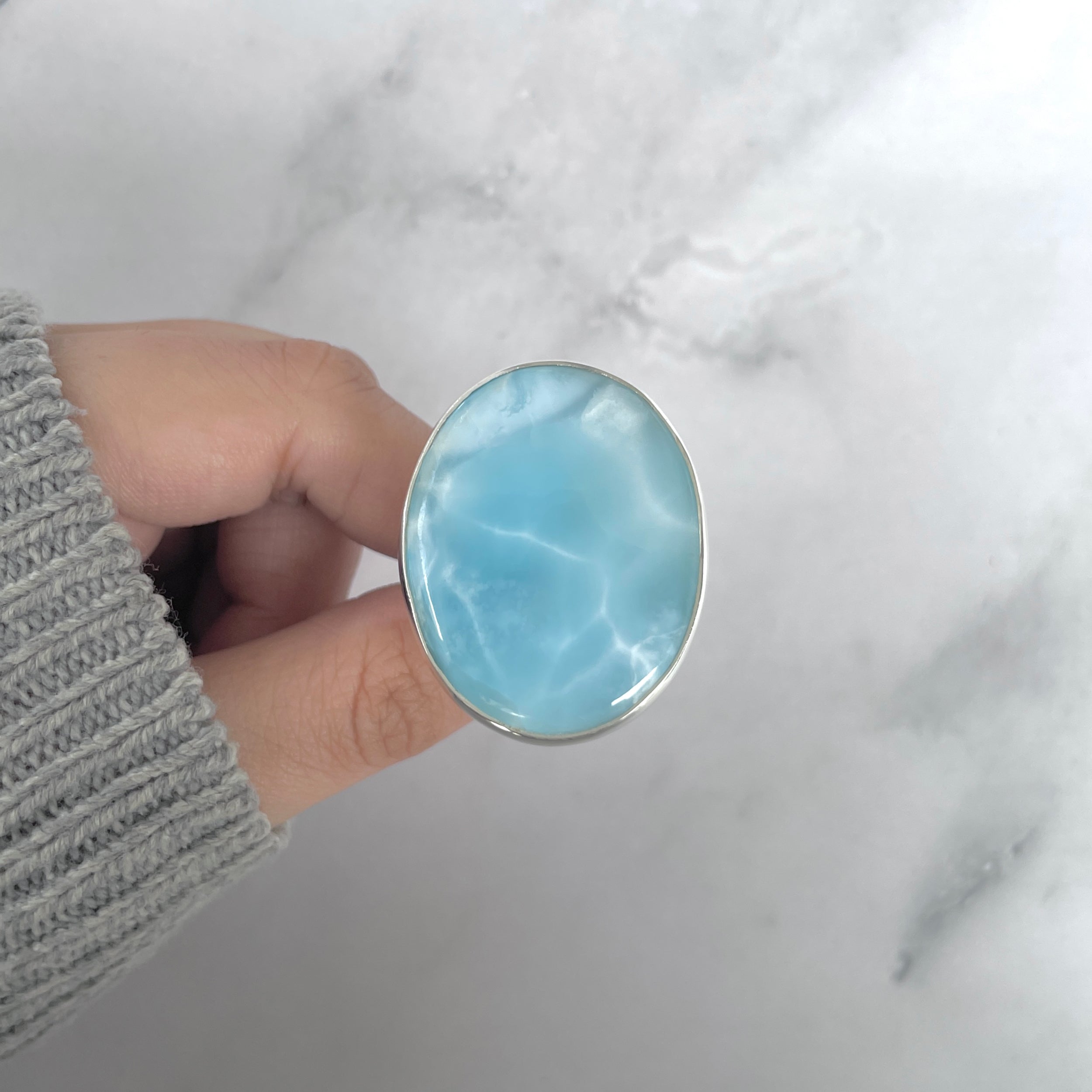 Larimar Adjustable Ring-(LAR-R-1851.)