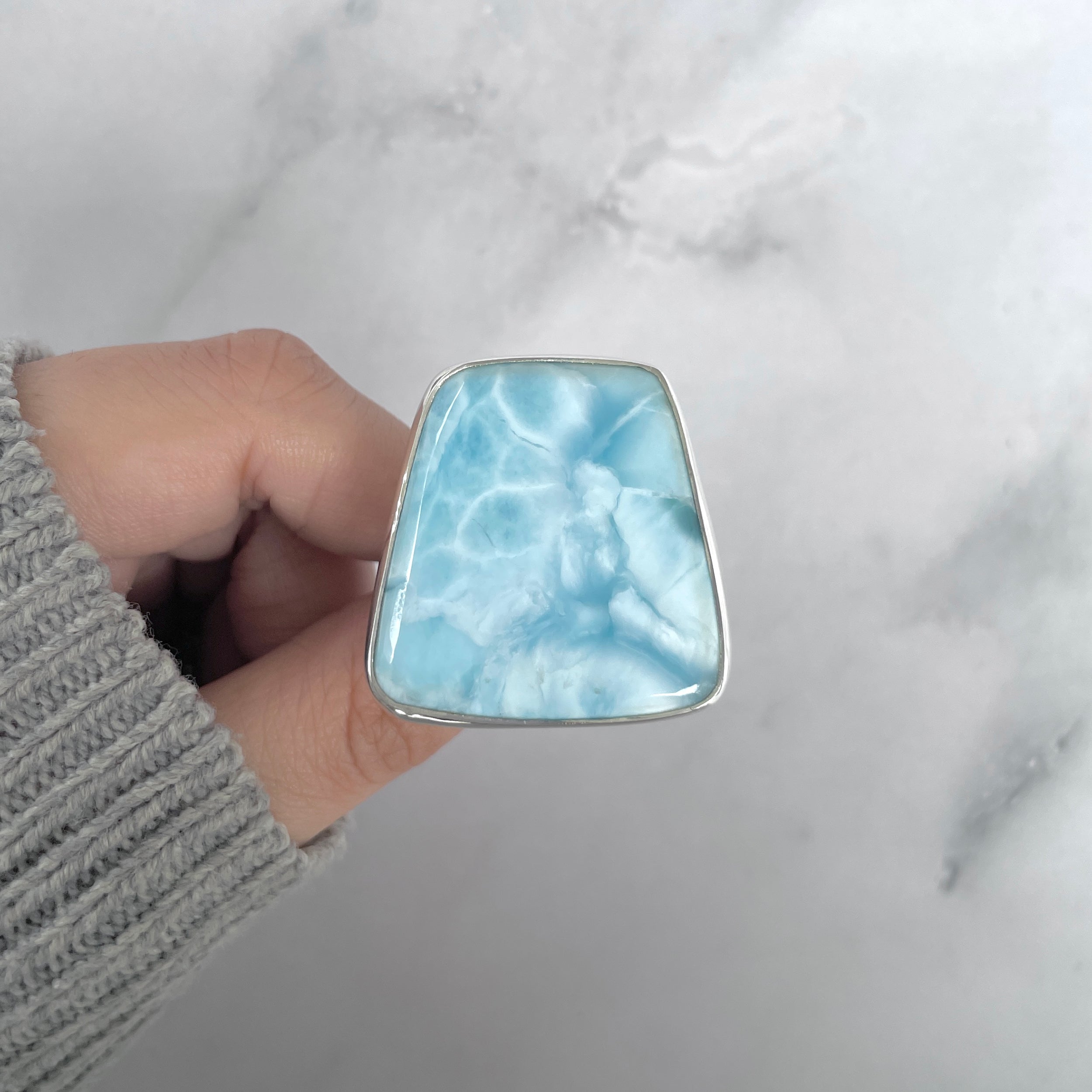 Larimar Adjustable Ring-(LAR-R-1852.)