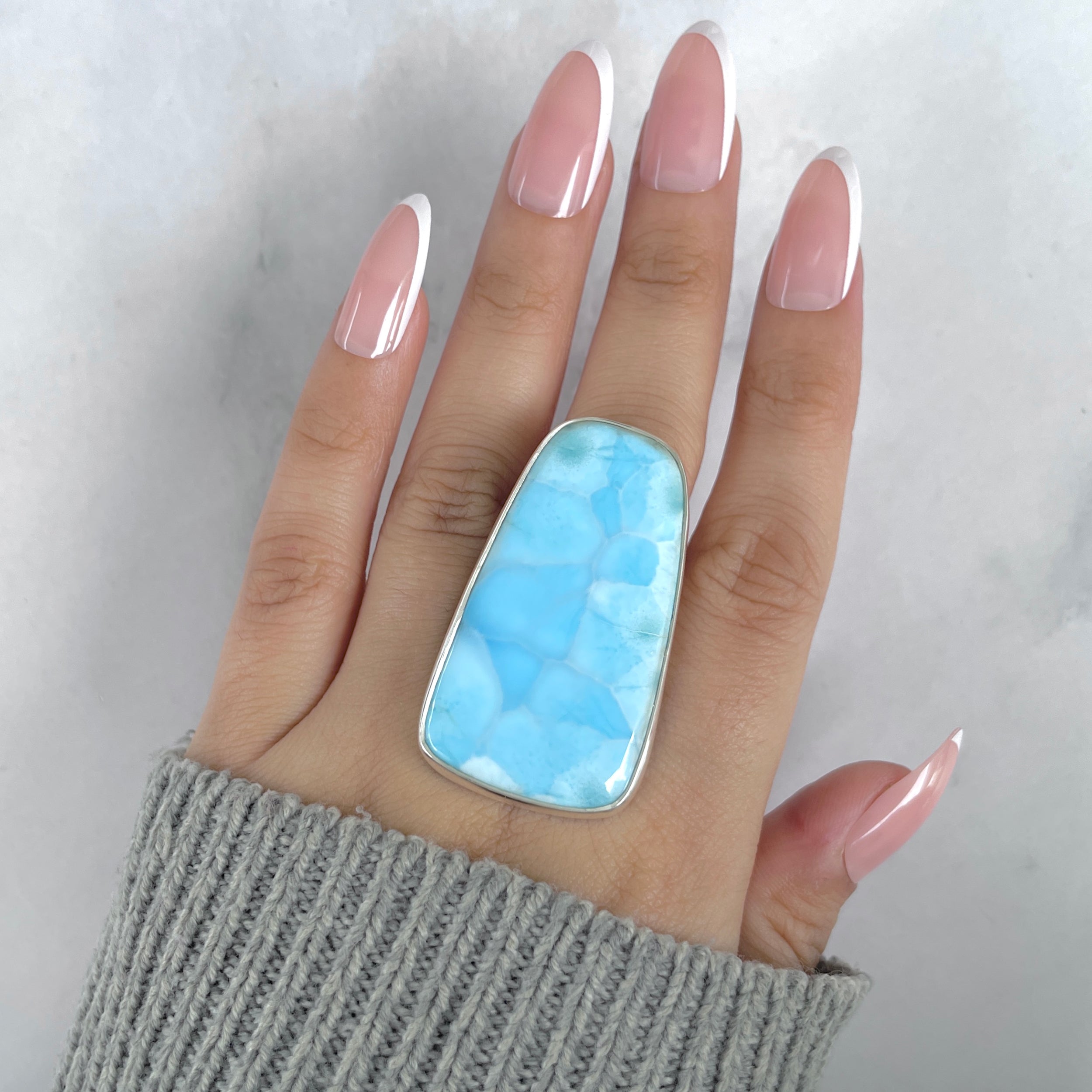 Larimar Adjustable Ring-(LAR-R-1853.)