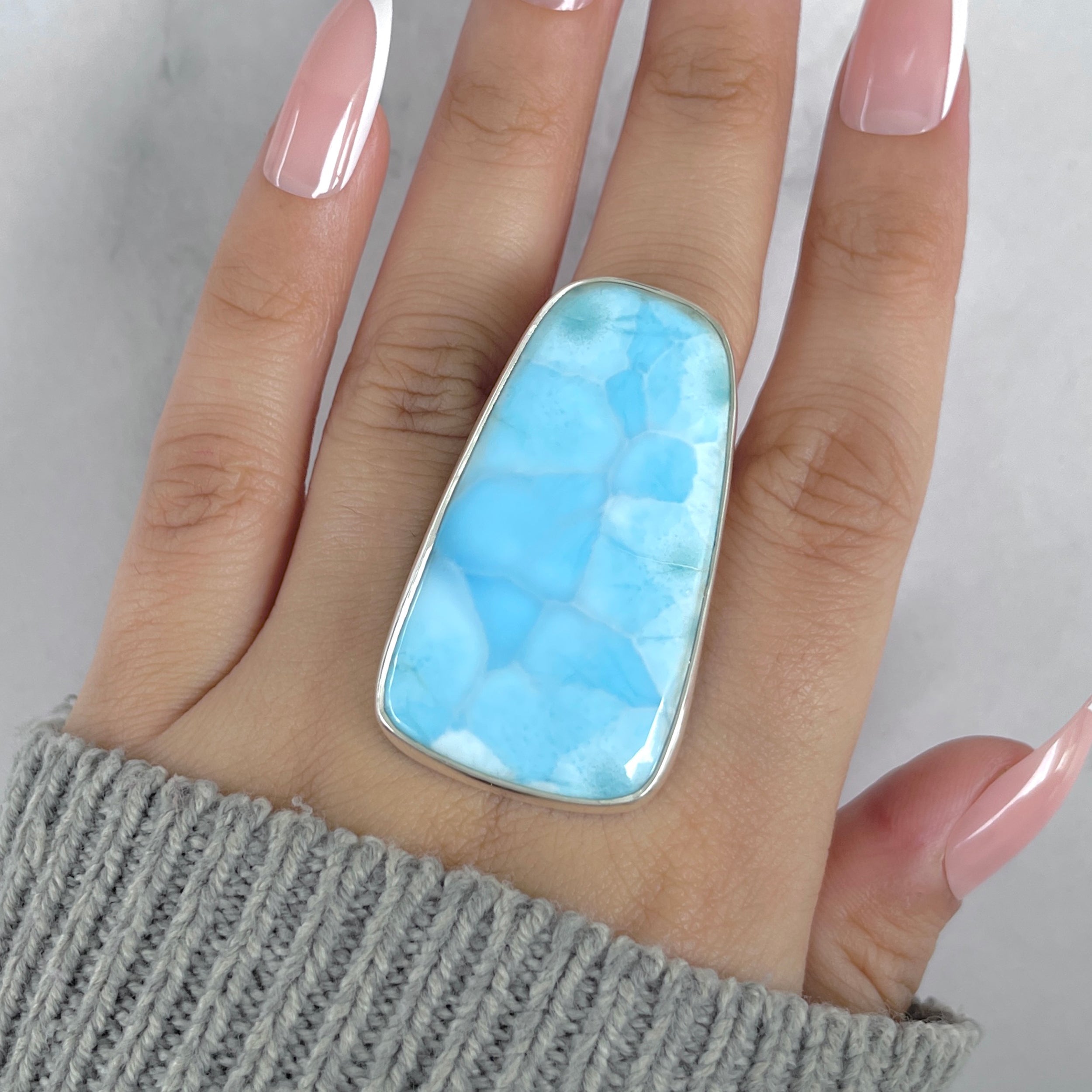 Larimar Adjustable Ring-(LAR-R-1853.)