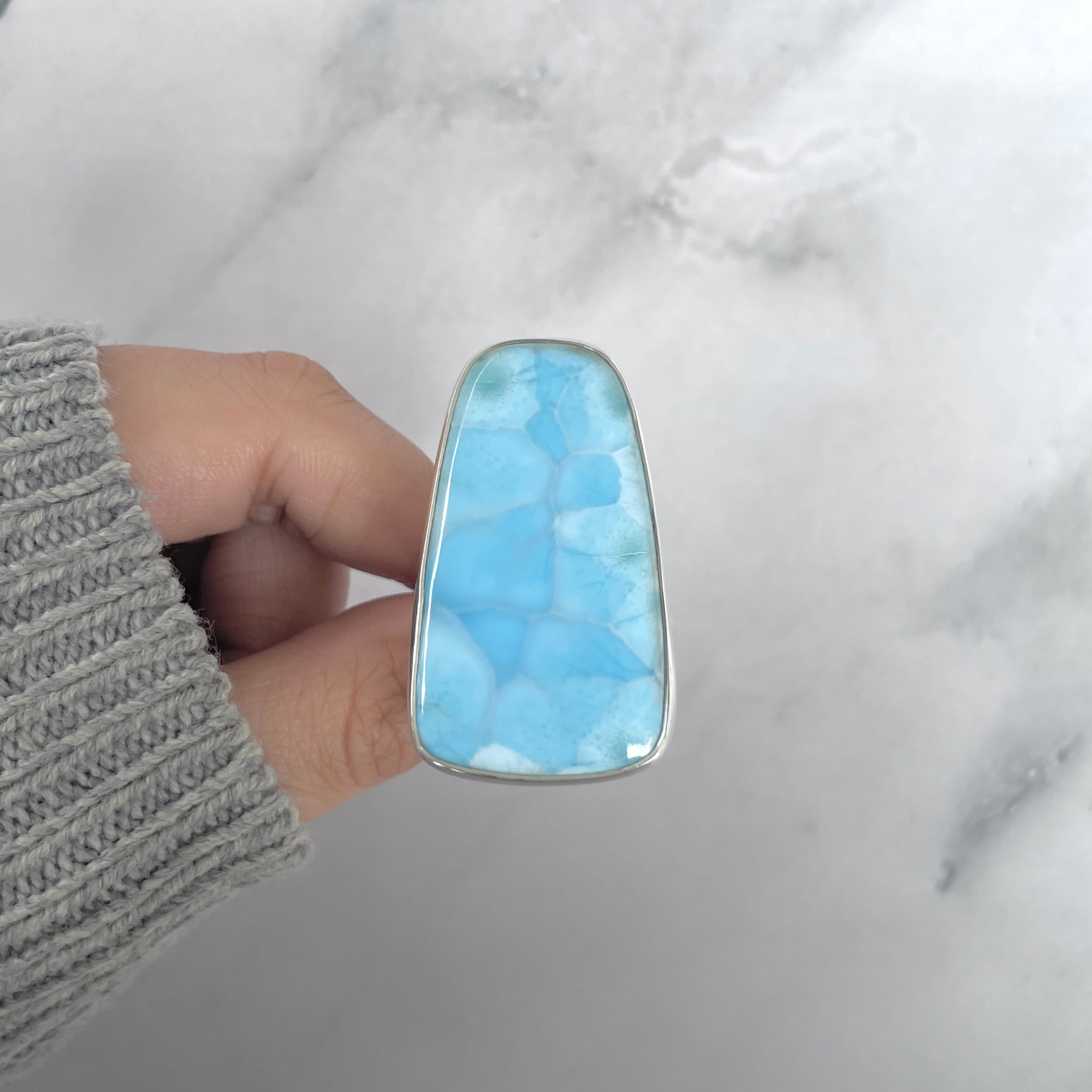 Larimar Adjustable Ring-(LAR-R-1853.)