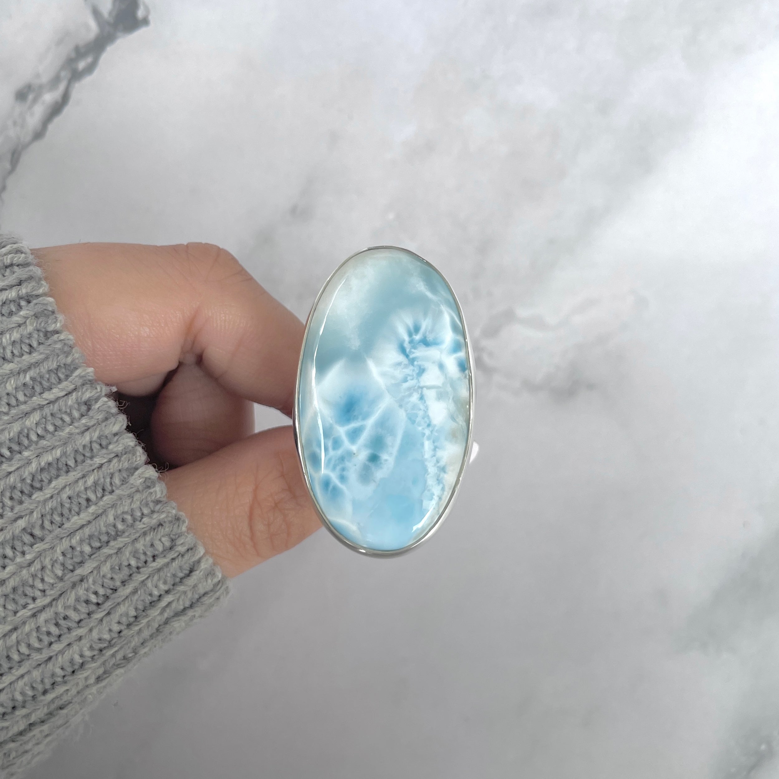 Larimar Adjustable Ring-(LAR-R-1854.)