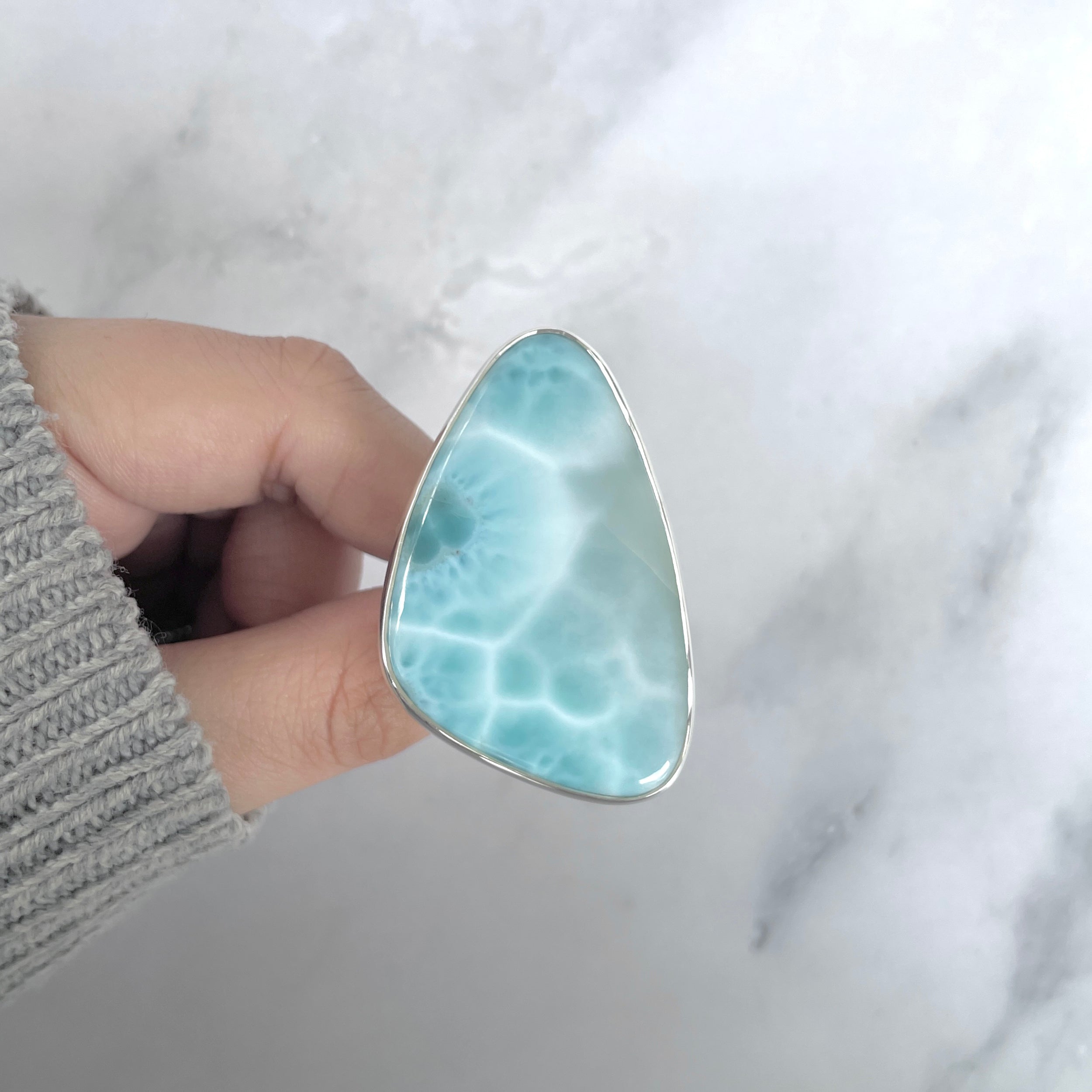 Larimar Adjustable Ring-(LAR-R-1855.)