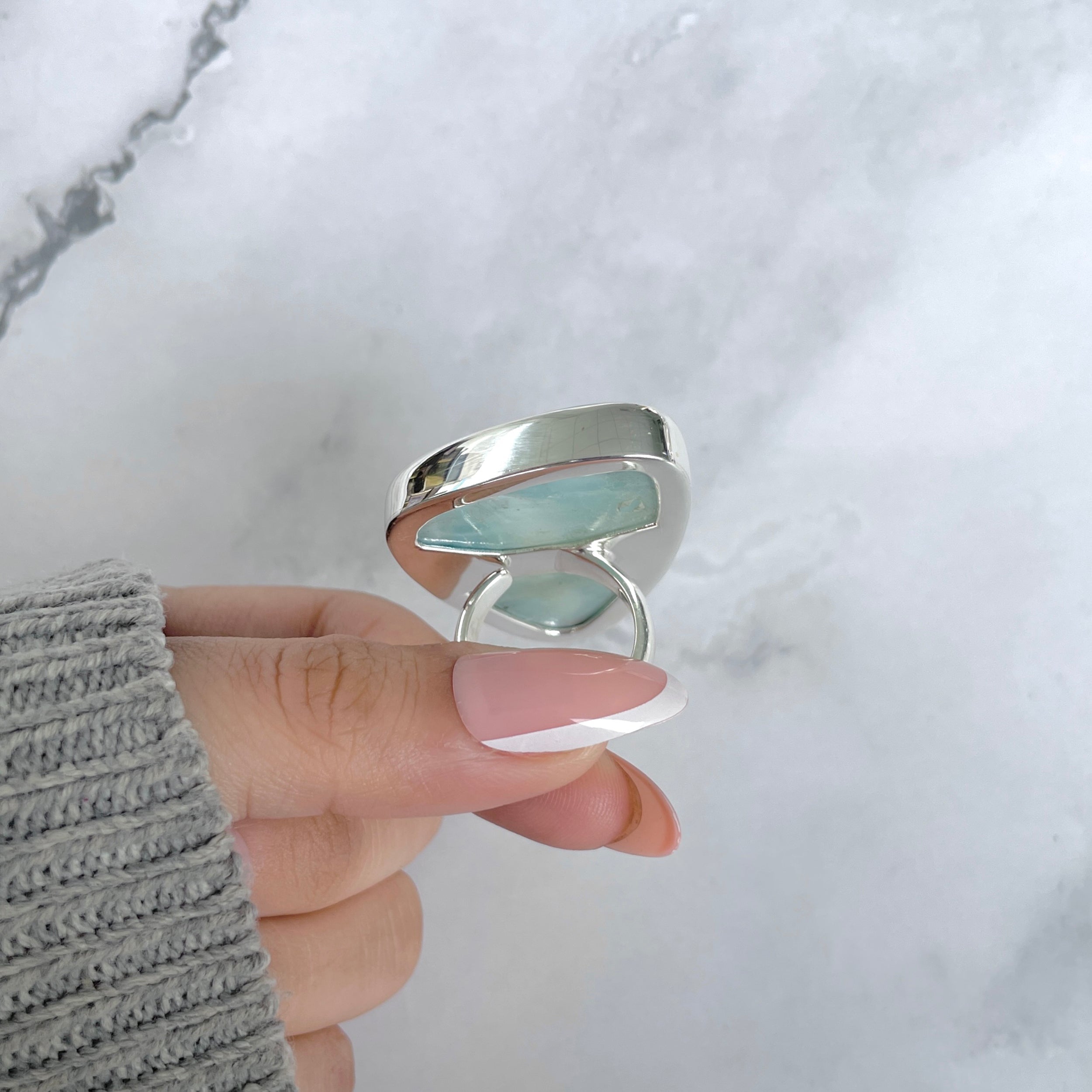 Larimar Adjustable Ring-(LAR-R-1855.)