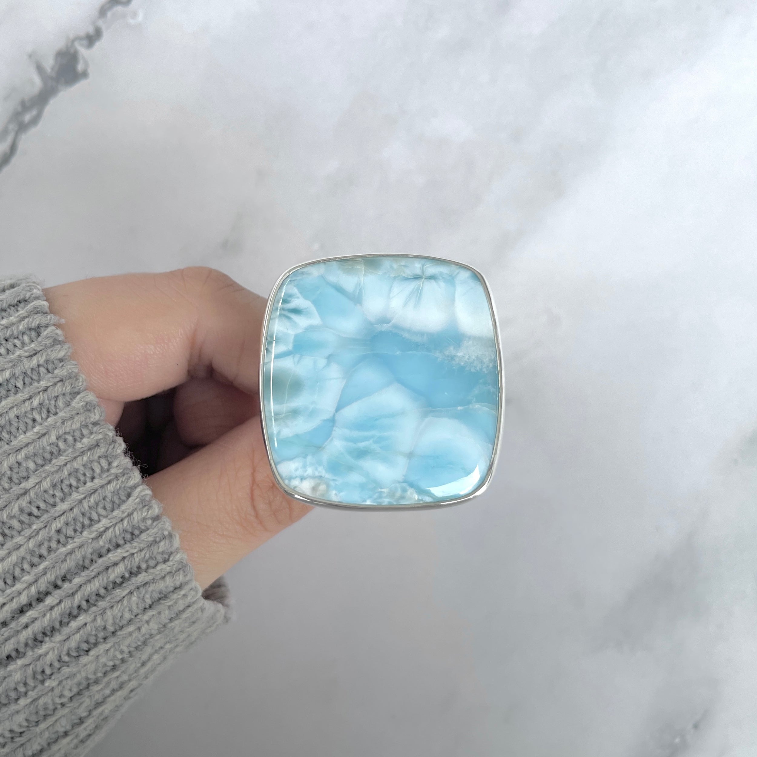 Larimar Adjustable Ring-(LAR-R-1856.)