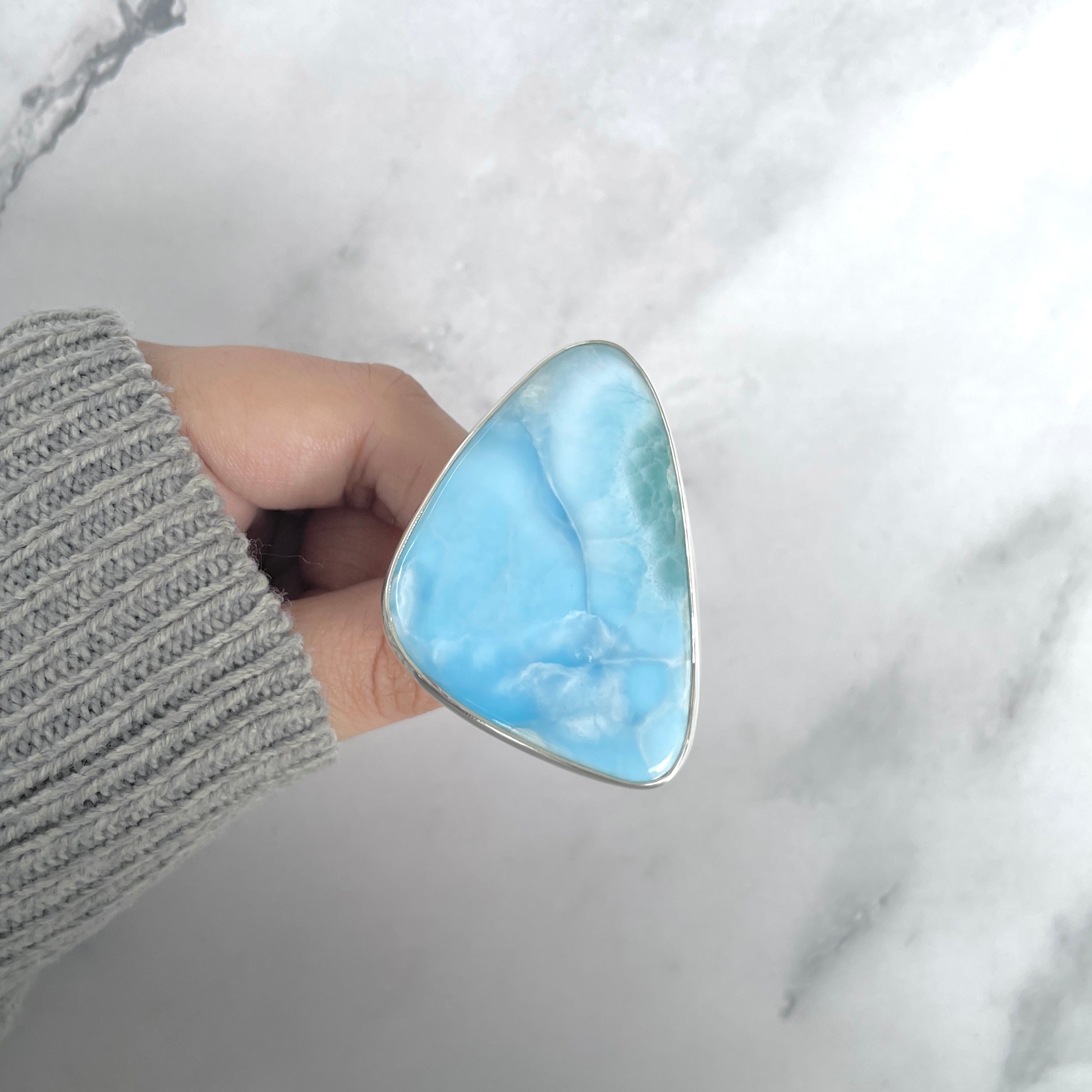 Larimar Adjustable Ring-(LAR-R-1858.)