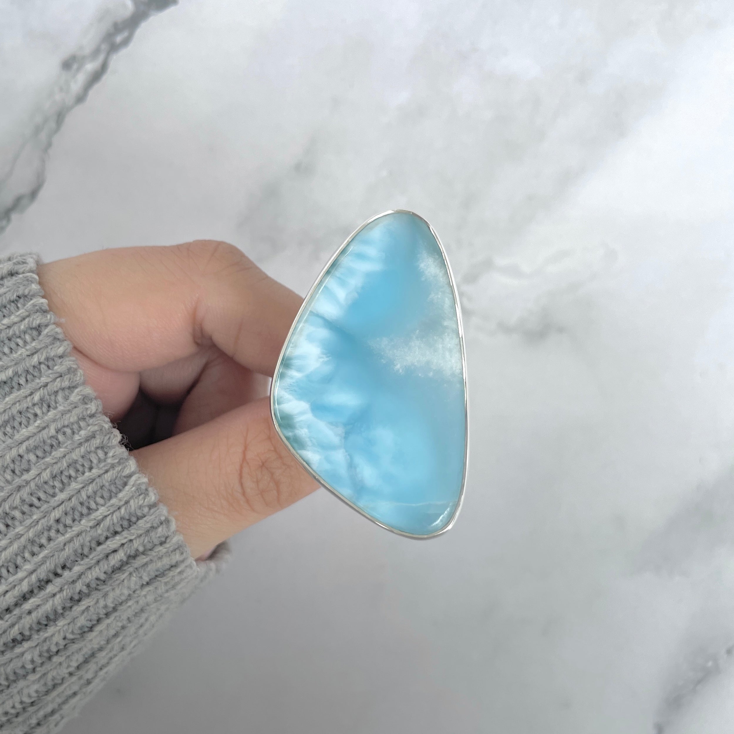 Larimar Adjustable Ring-(LAR-R-1859.)