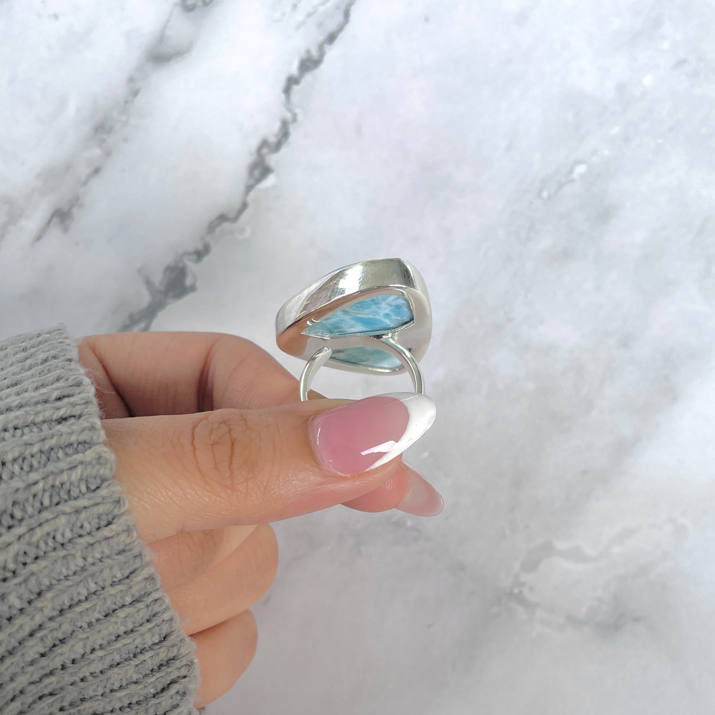 Larimar Adjustable Ring-(LAR-R-1860.)