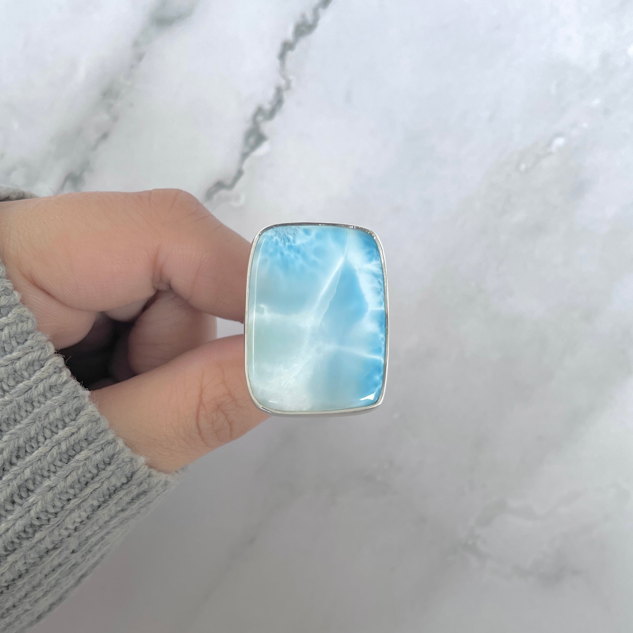 Larimar Adjustable Ring-(LAR-R-1861.)