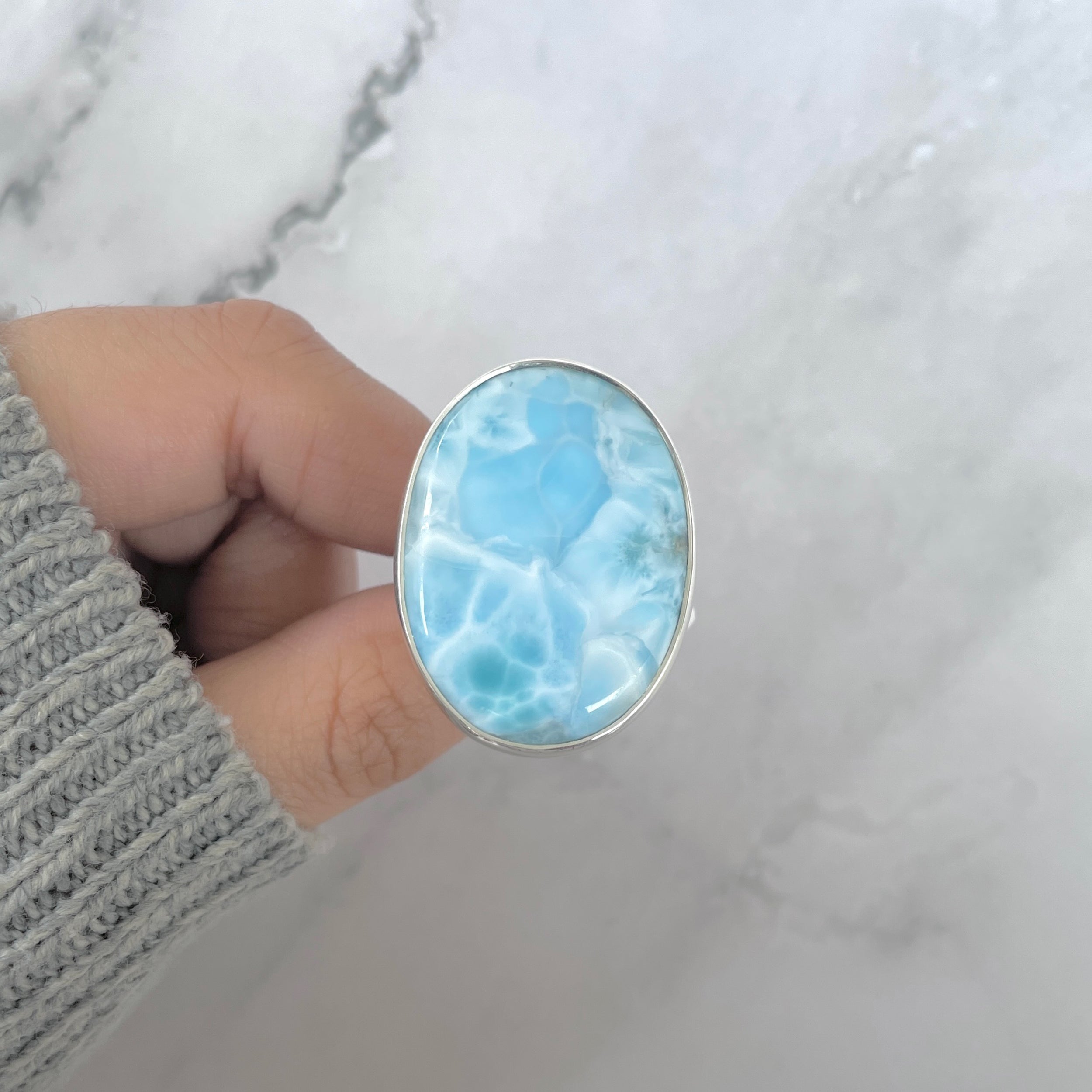 Larimar Adjustable Ring-(LAR-R-1862.)