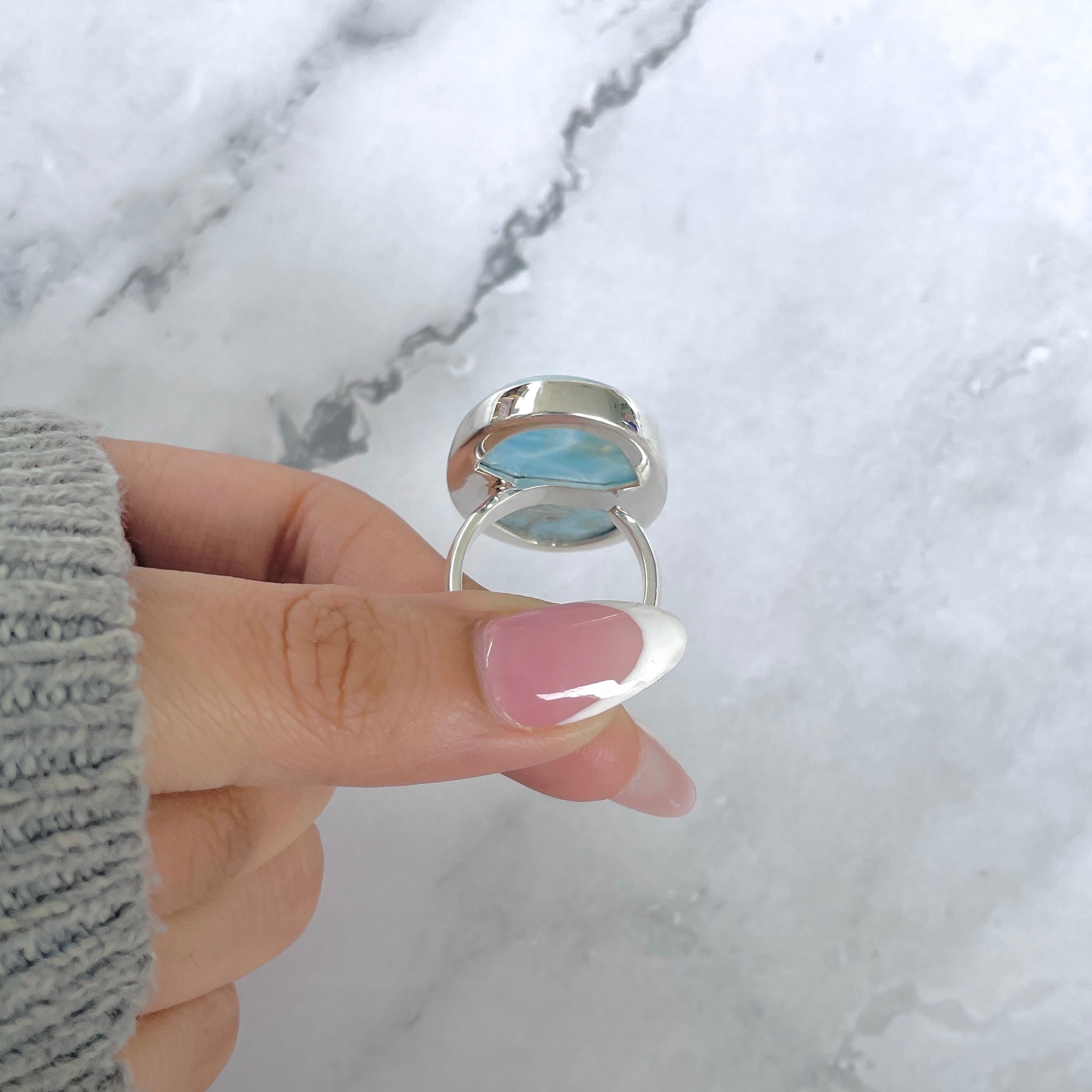 Larimar Adjustable Ring-(LAR-R-1862.)