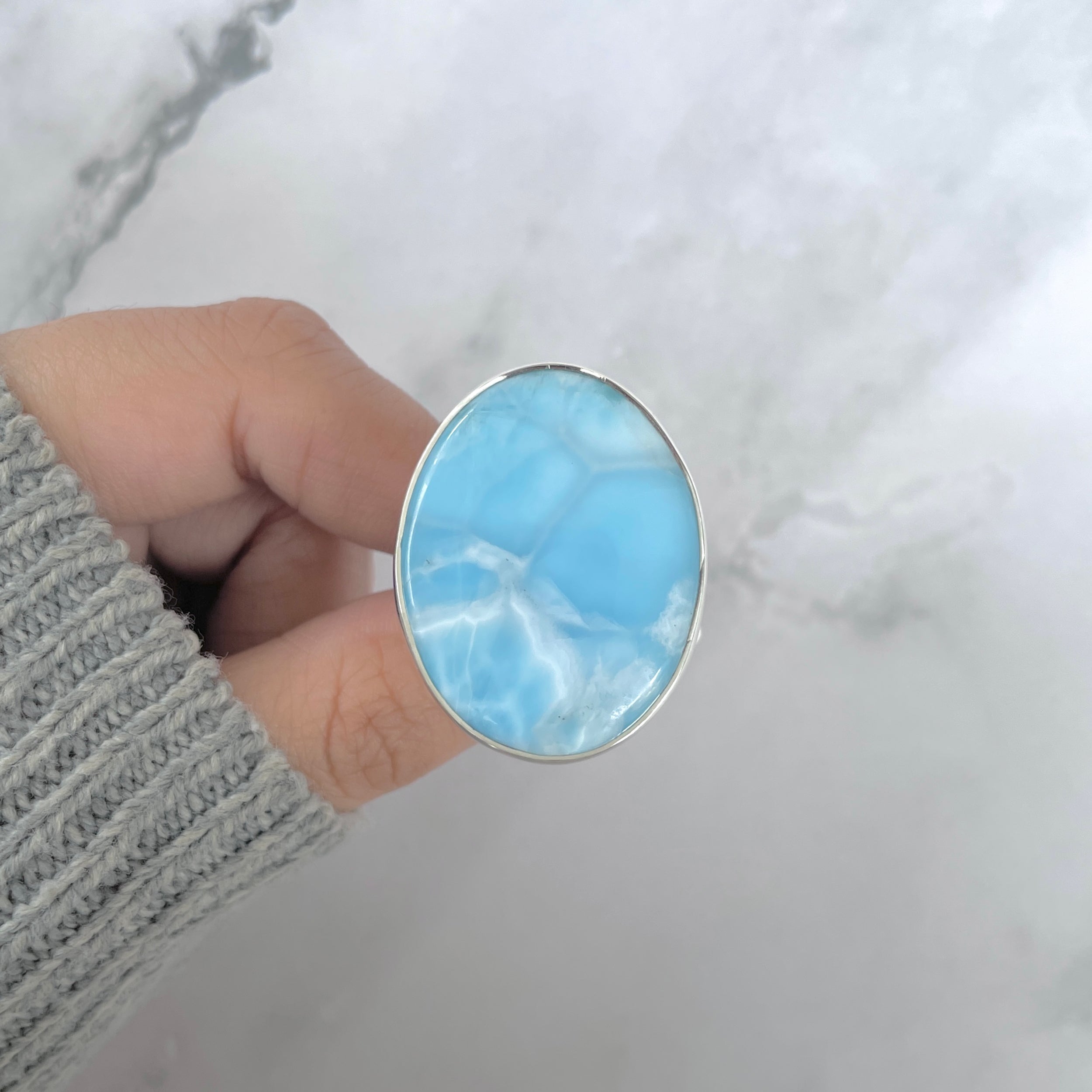 Larimar Adjustable Ring-(LAR-R-1863.)