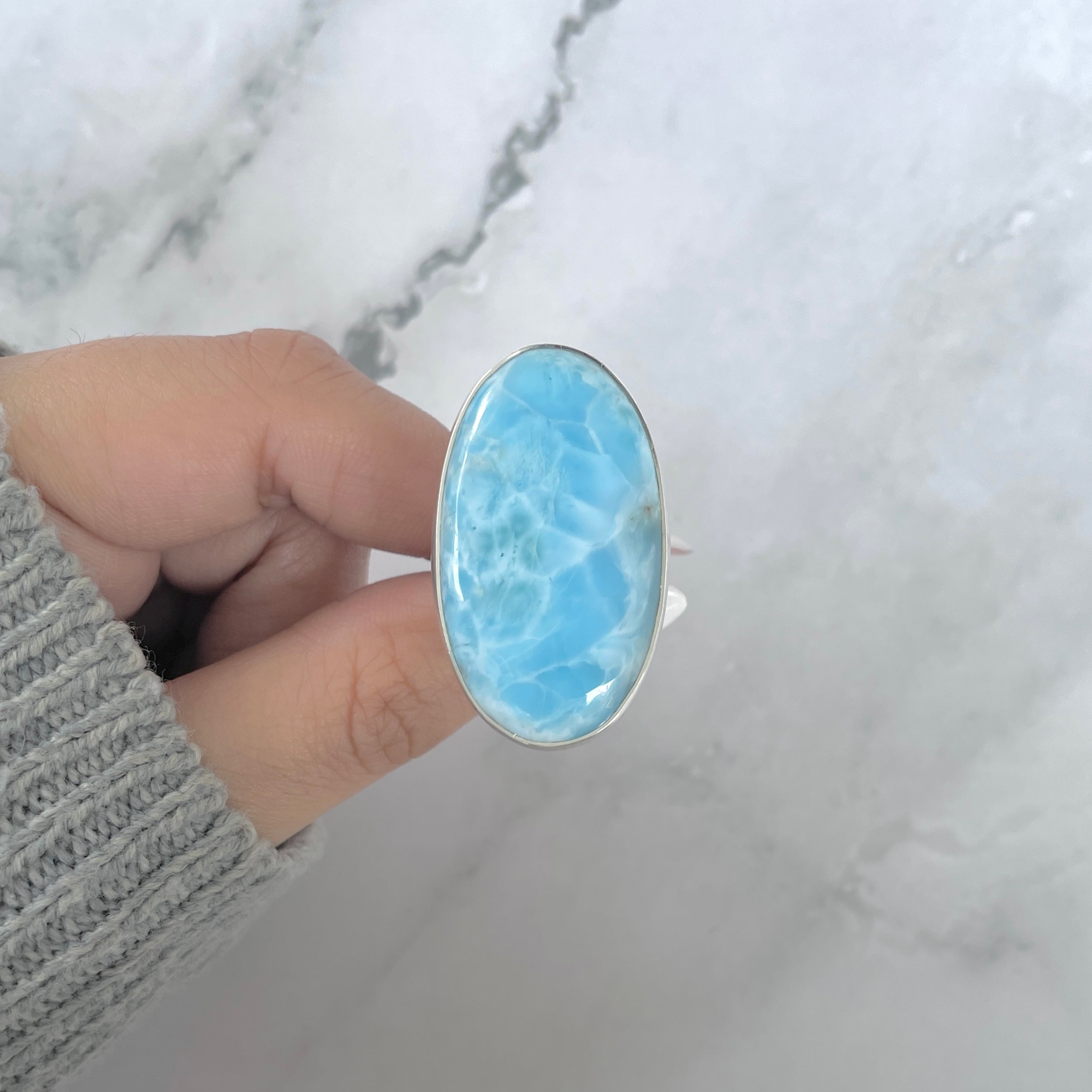 Larimar Adjustable Ring-(LAR-R-1864.)