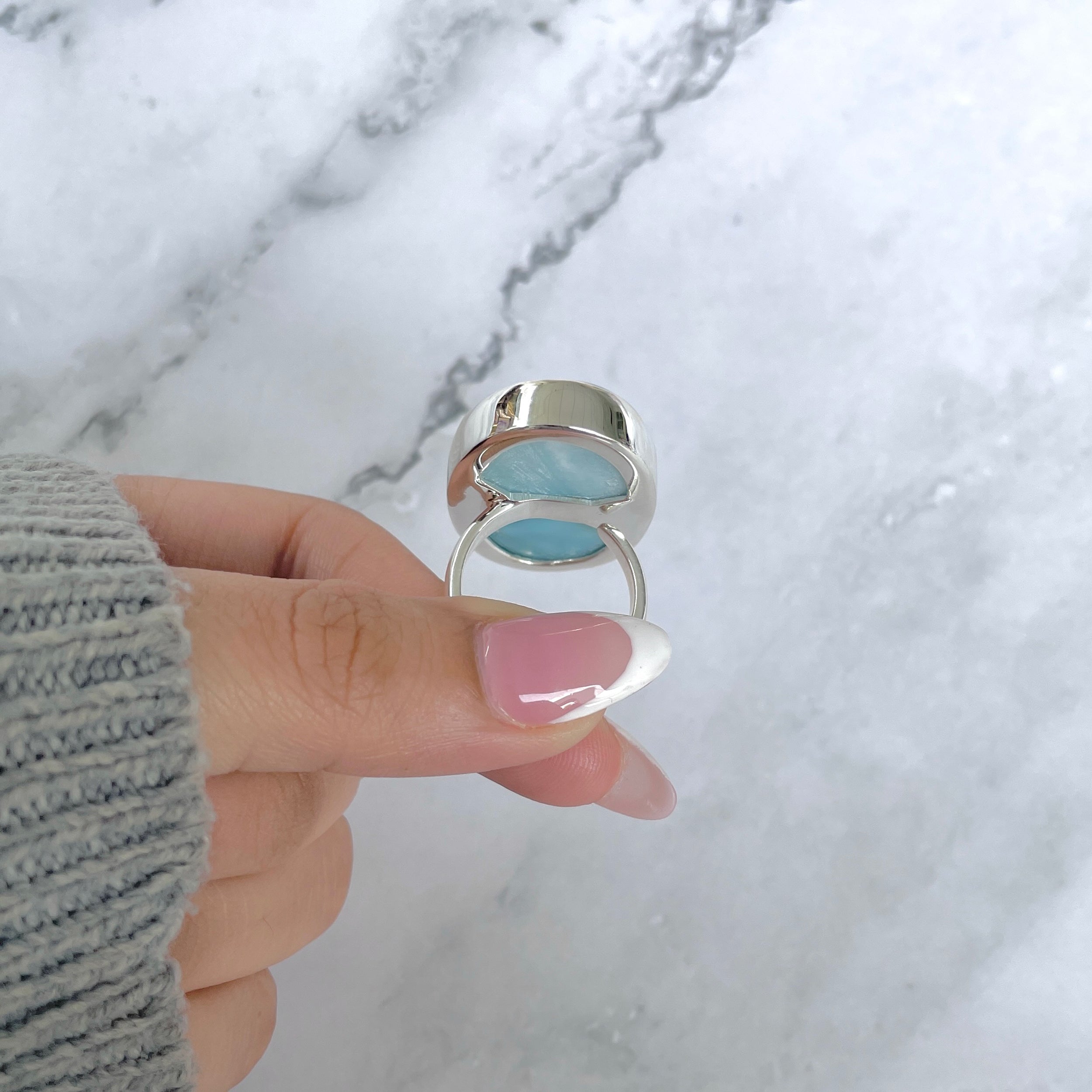 Larimar Adjustable Ring-(LAR-R-1864.)