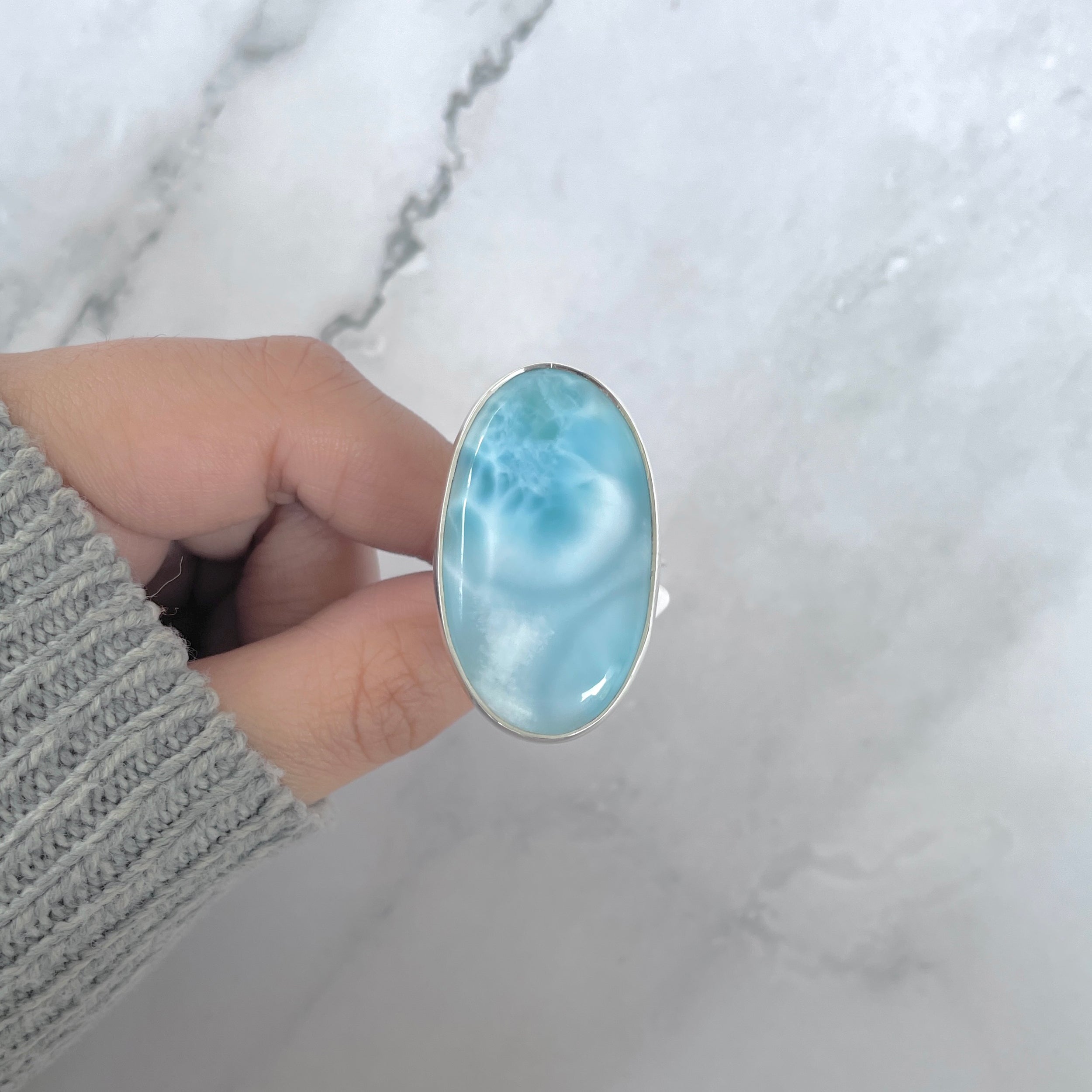 Larimar Adjustable Ring-(LAR-R-1865.)