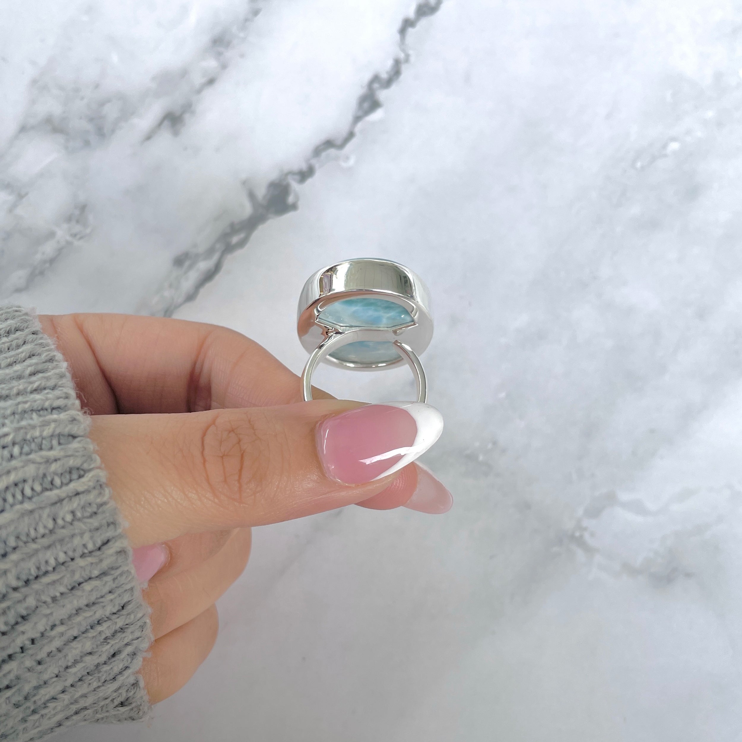 Larimar Adjustable Ring-(LAR-R-1865.)