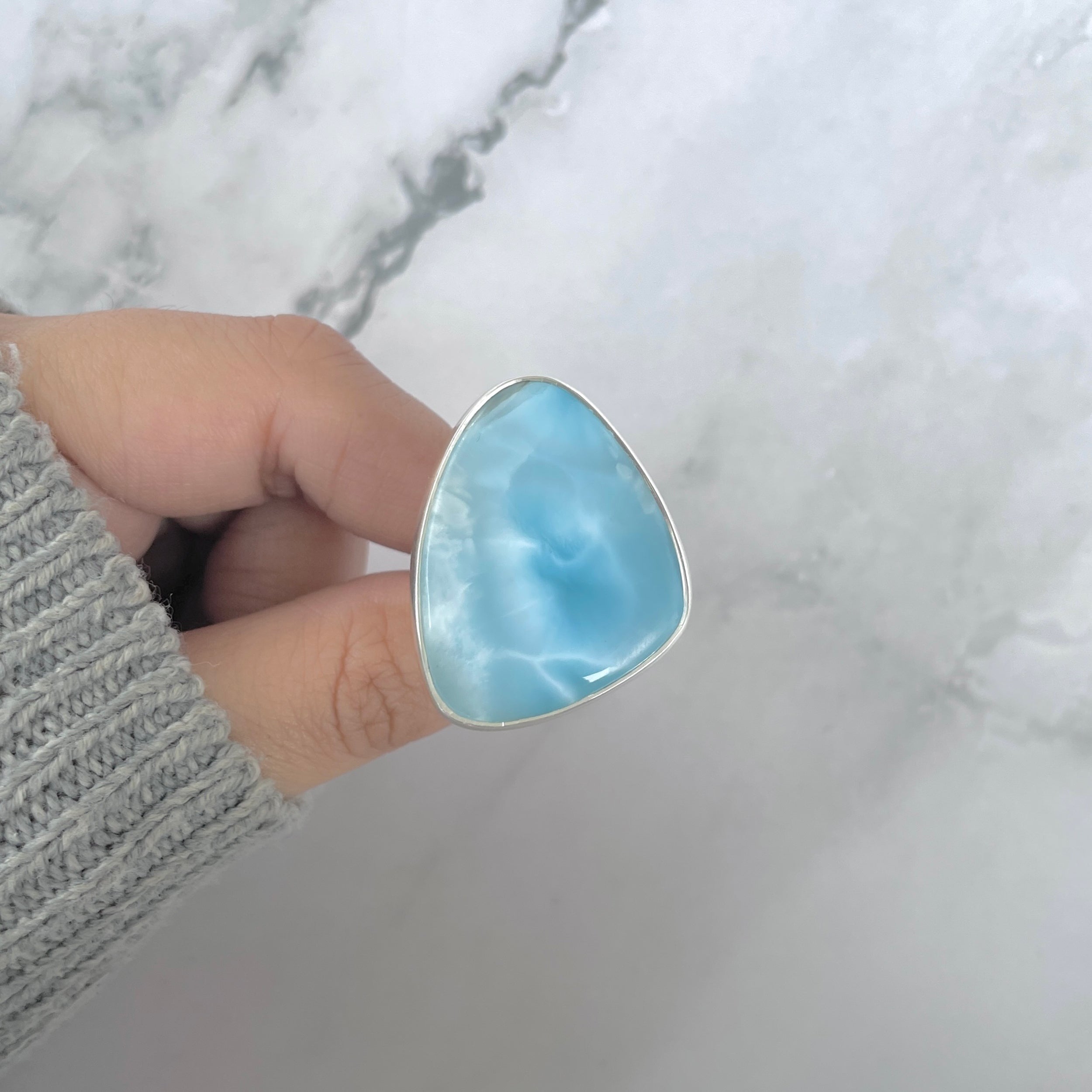 Larimar Adjustable Ring-(LAR-R-1866.)