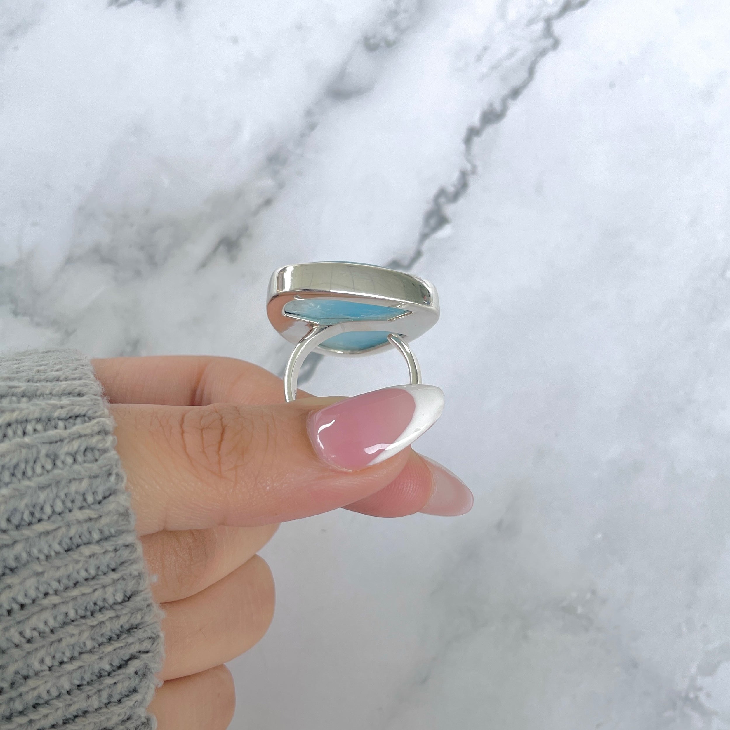 Larimar Adjustable Ring-(LAR-R-1866.)