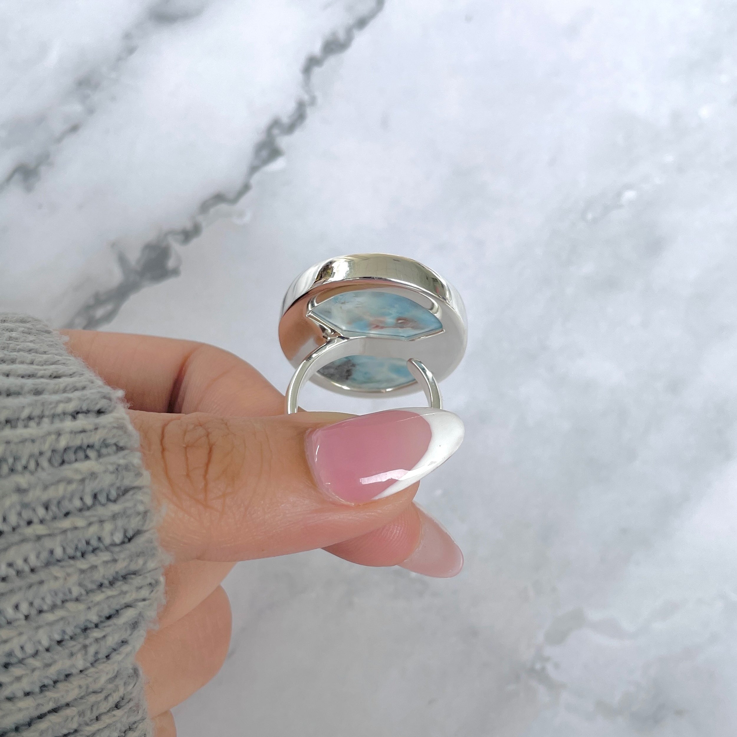 Larimar Adjustable Ring-(LAR-R-1867.)