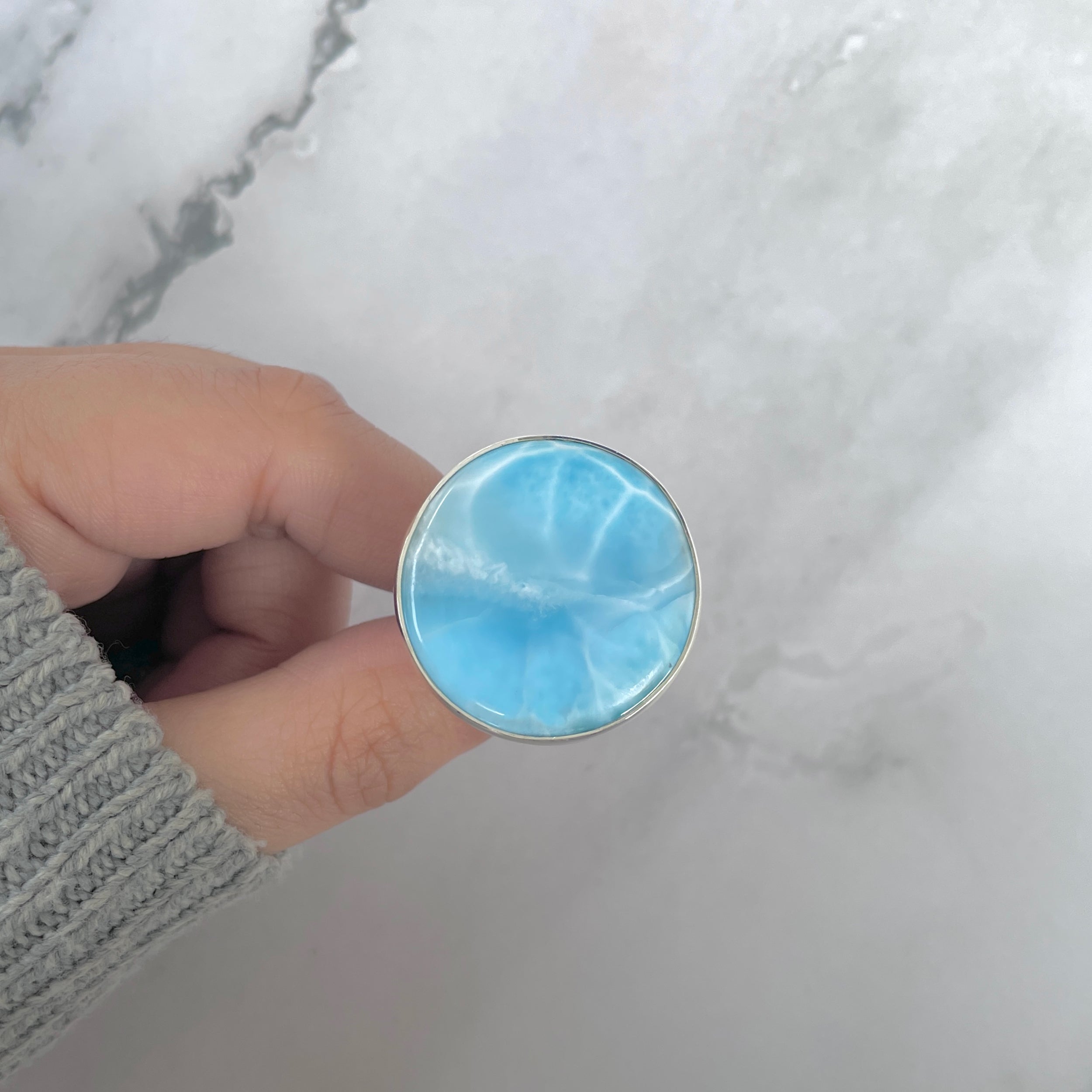 Larimar Adjustable Ring-(LAR-R-1868.)