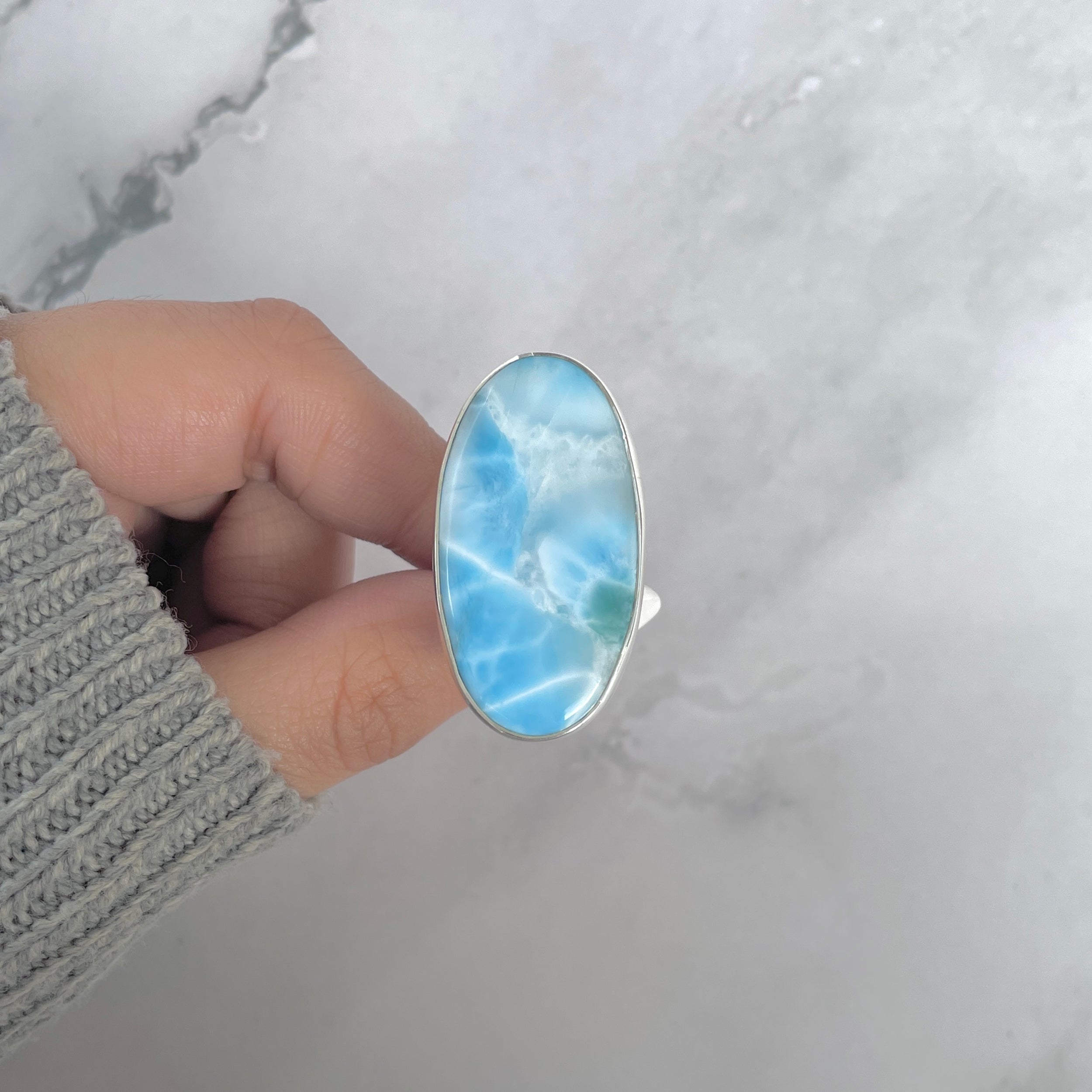 Larimar Adjustable Ring-(LAR-R-1869.)