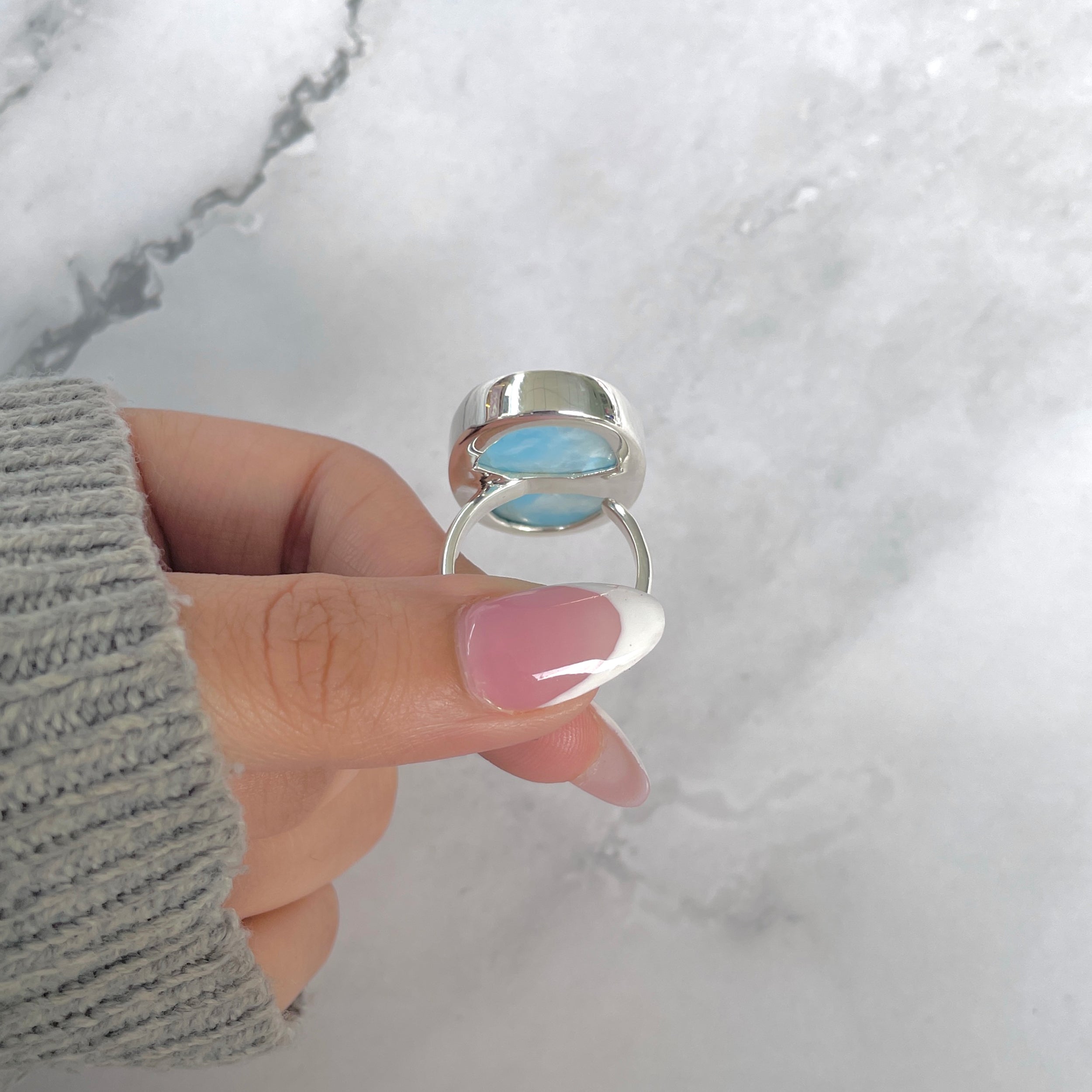 Larimar Adjustable Ring-(LAR-R-1869.)
