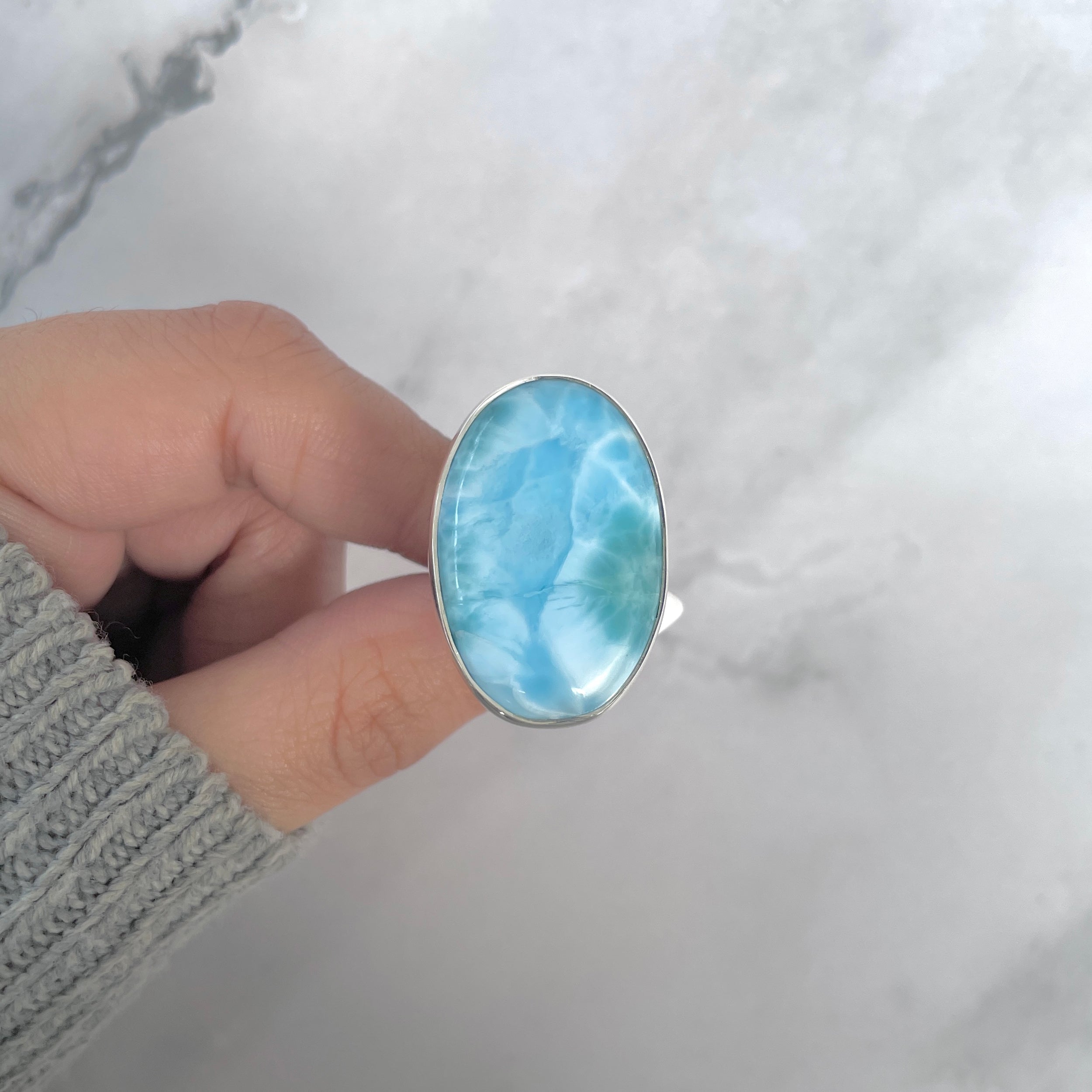 Larimar Adjustable Ring-(LAR-R-1870.)
