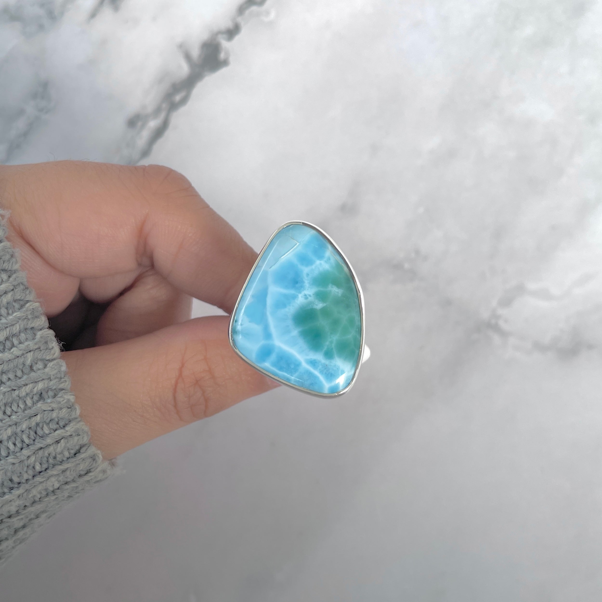 Larimar Adjustable Ring-(LAR-R-1871.)