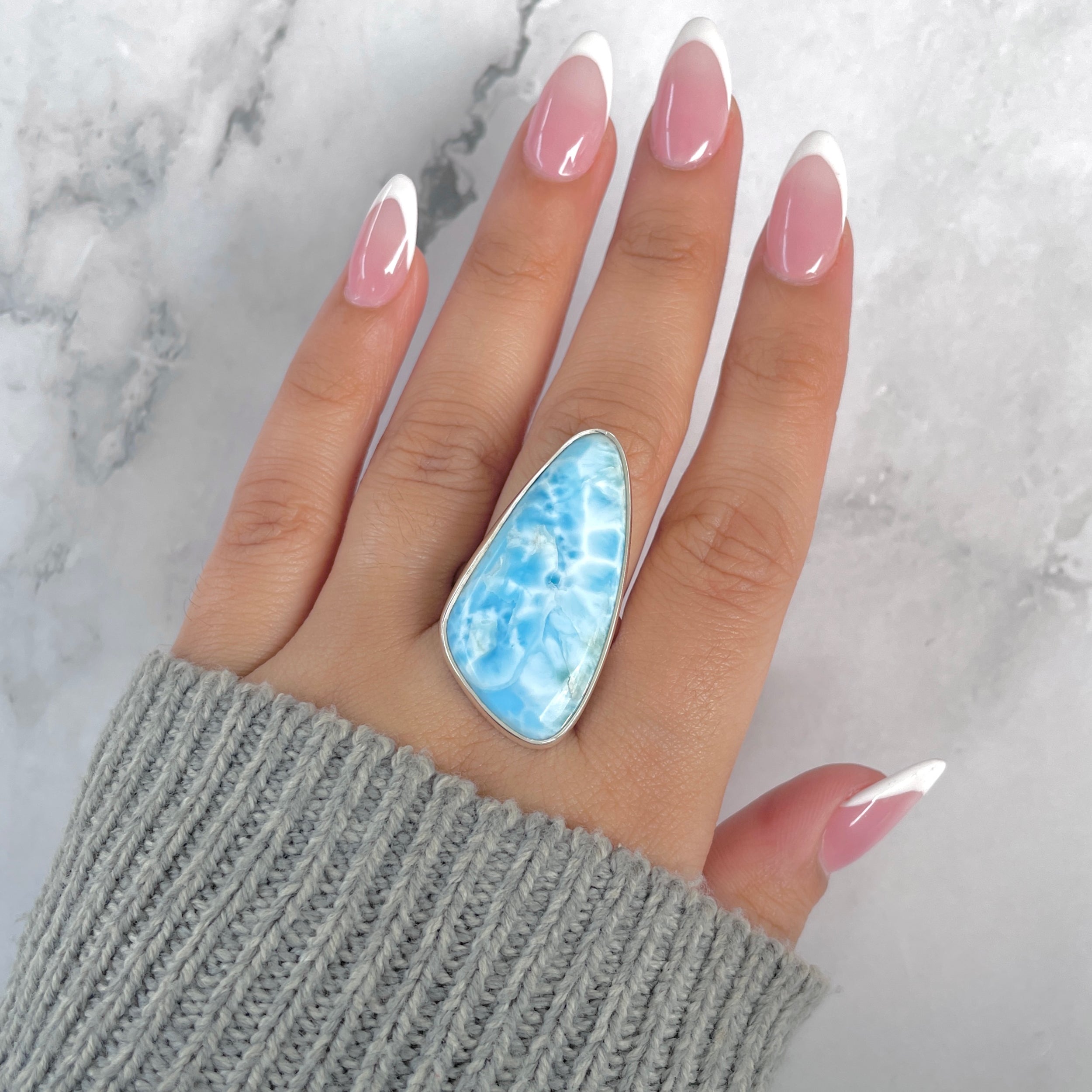 Larimar Adjustable Ring-(LAR-R-1872.)