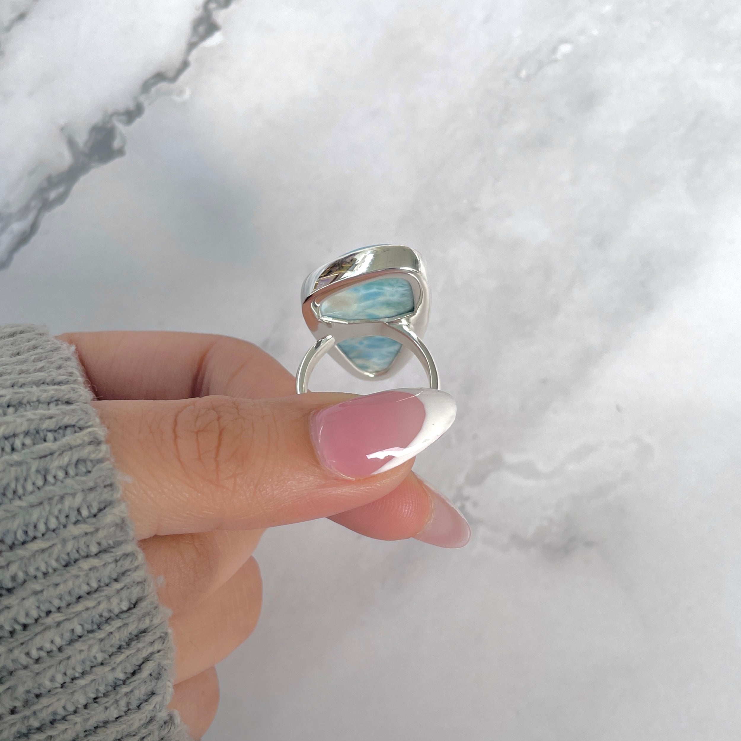 Larimar Adjustable Ring-(LAR-R-1872.)
