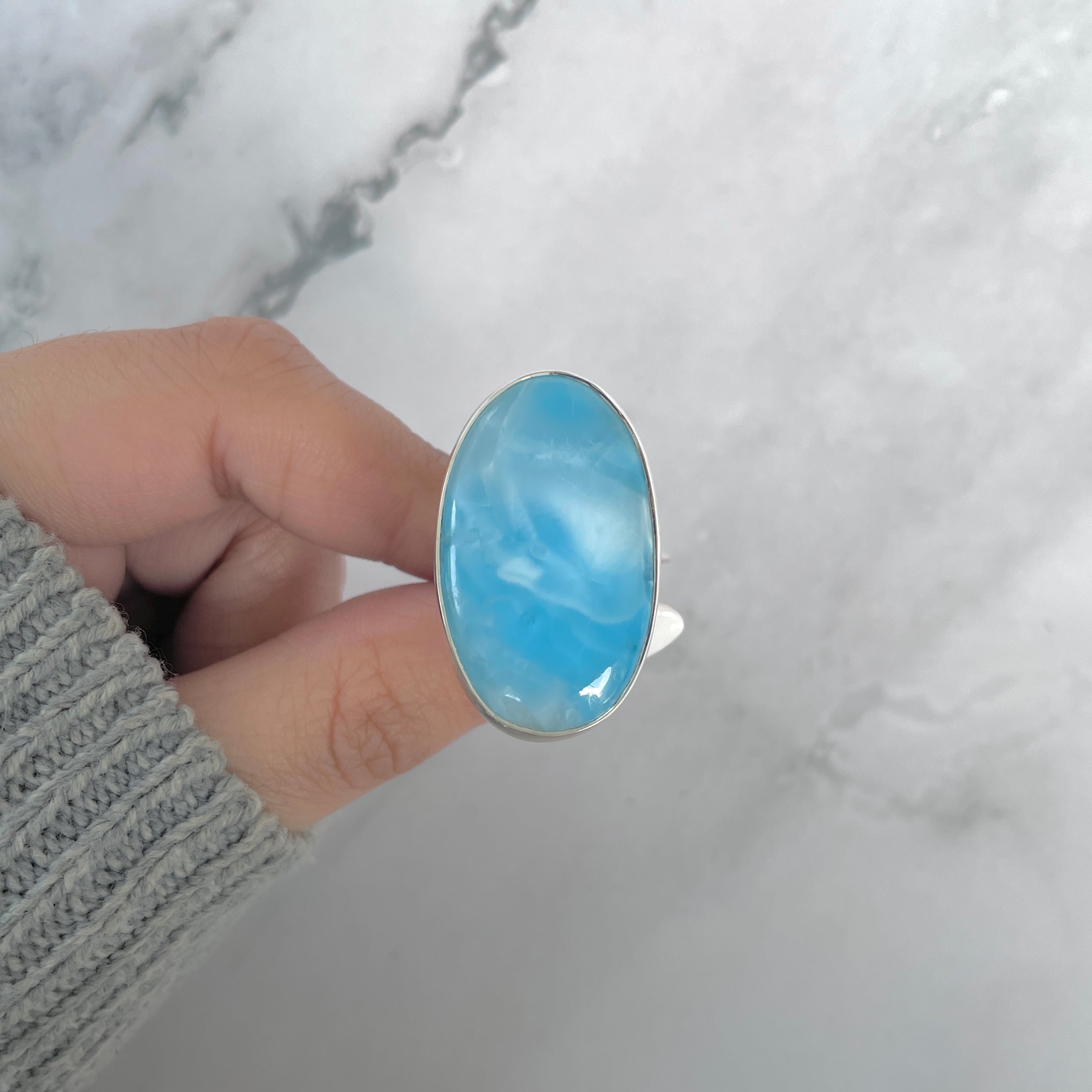 Larimar Adjustable Ring-(LAR-R-1873.)