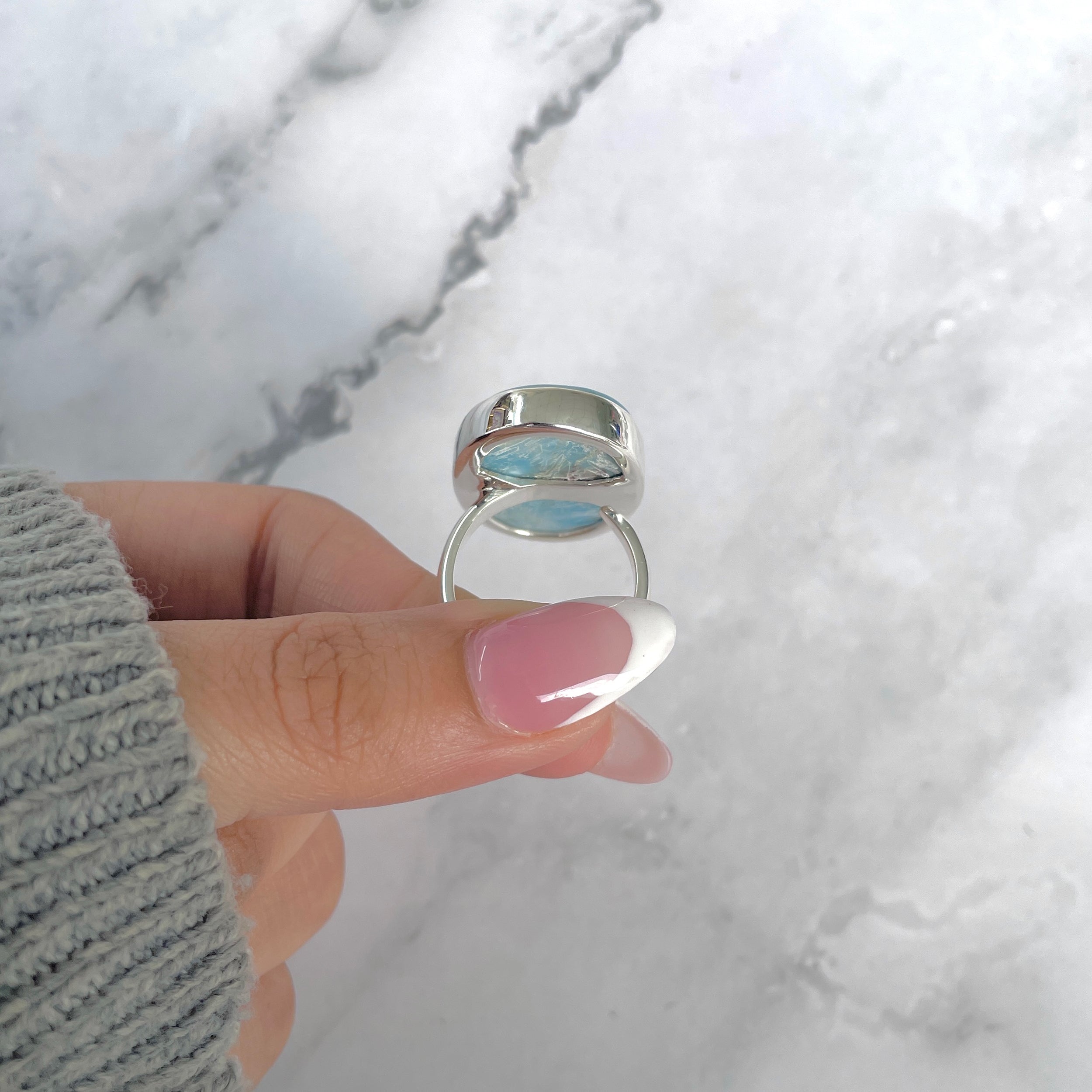 Larimar Adjustable Ring-(LAR-R-1873.)