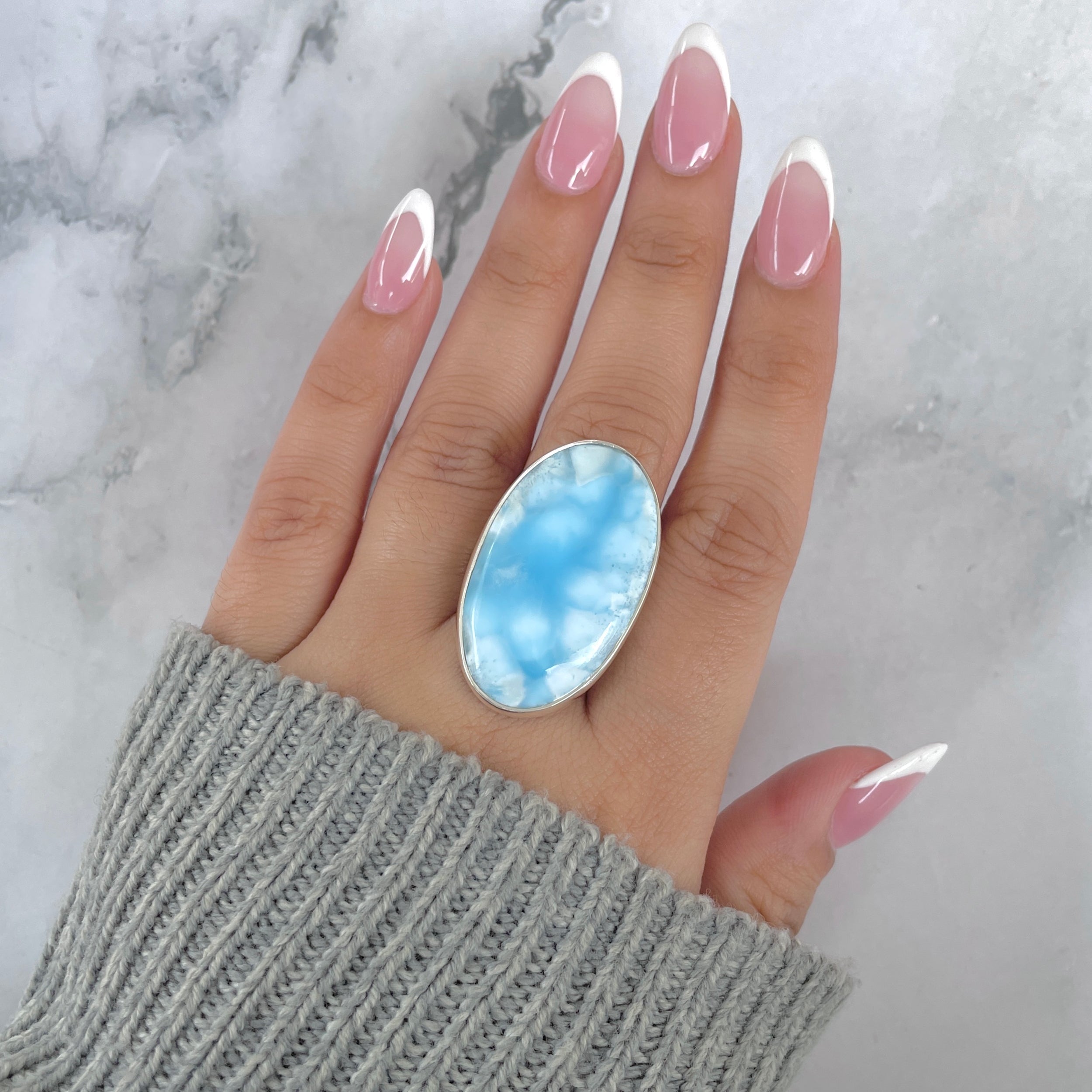 Larimar Adjustable Ring-(LAR-R-1877.)