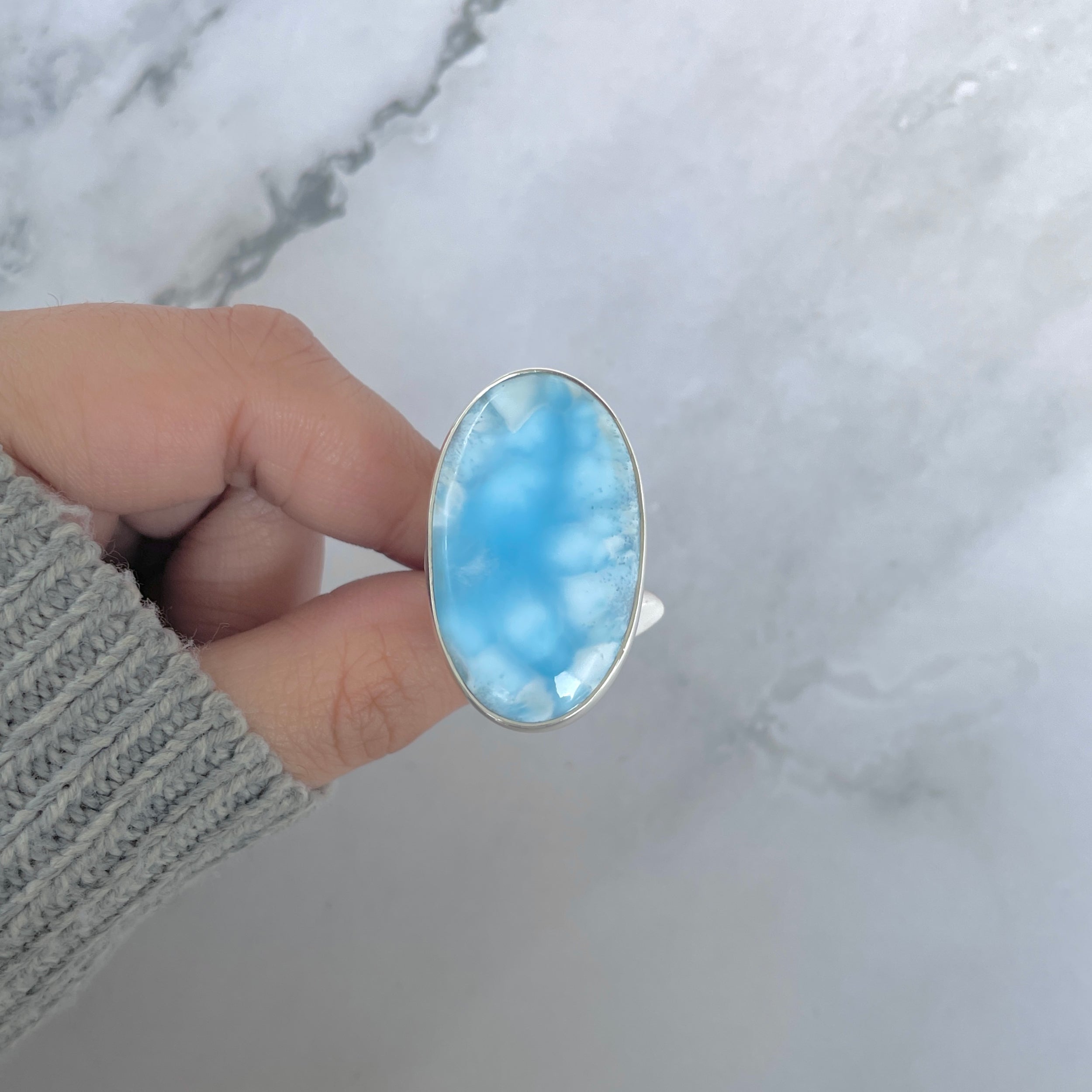 Larimar Adjustable Ring-(LAR-R-1877.)