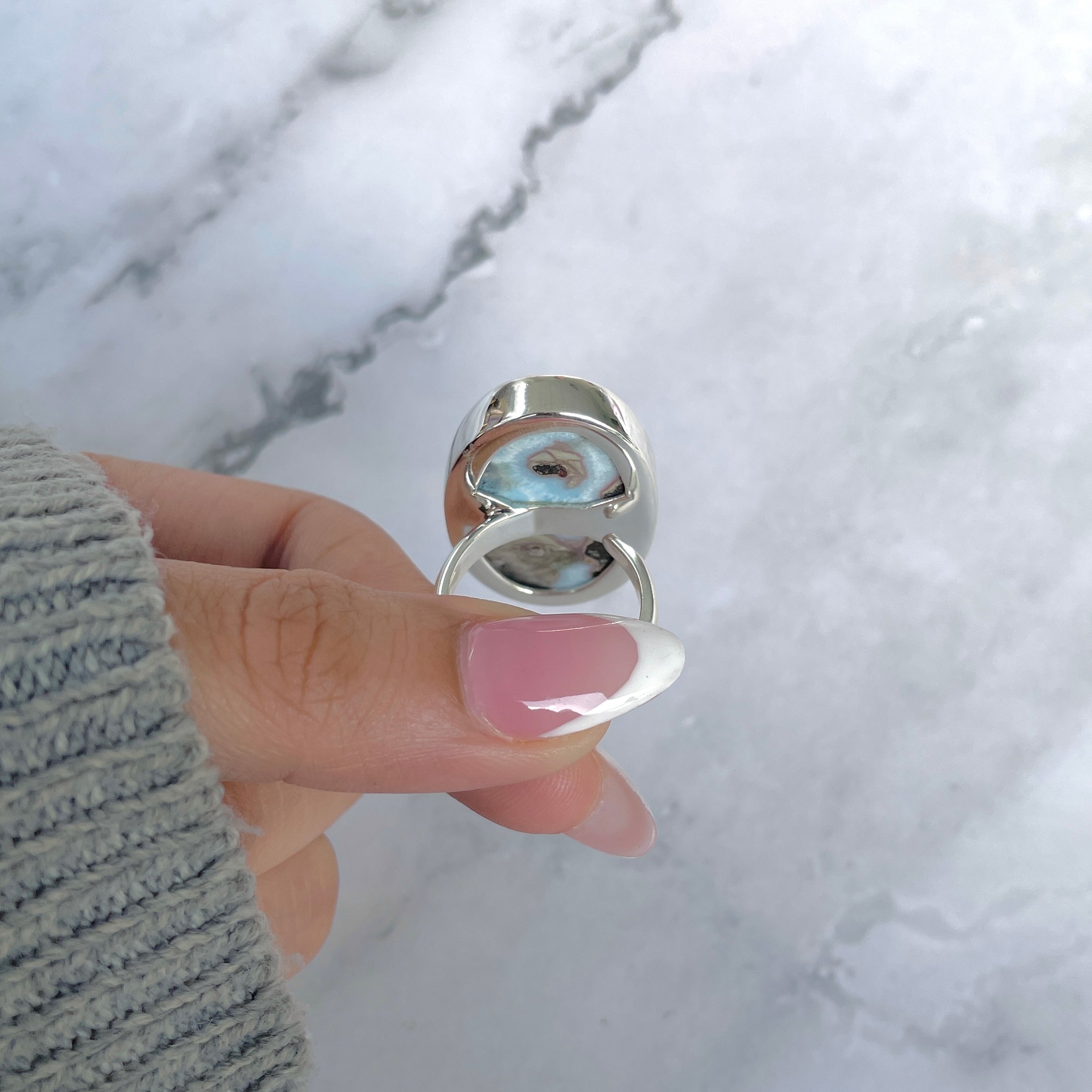 Larimar Adjustable Ring-(LAR-R-1877.)