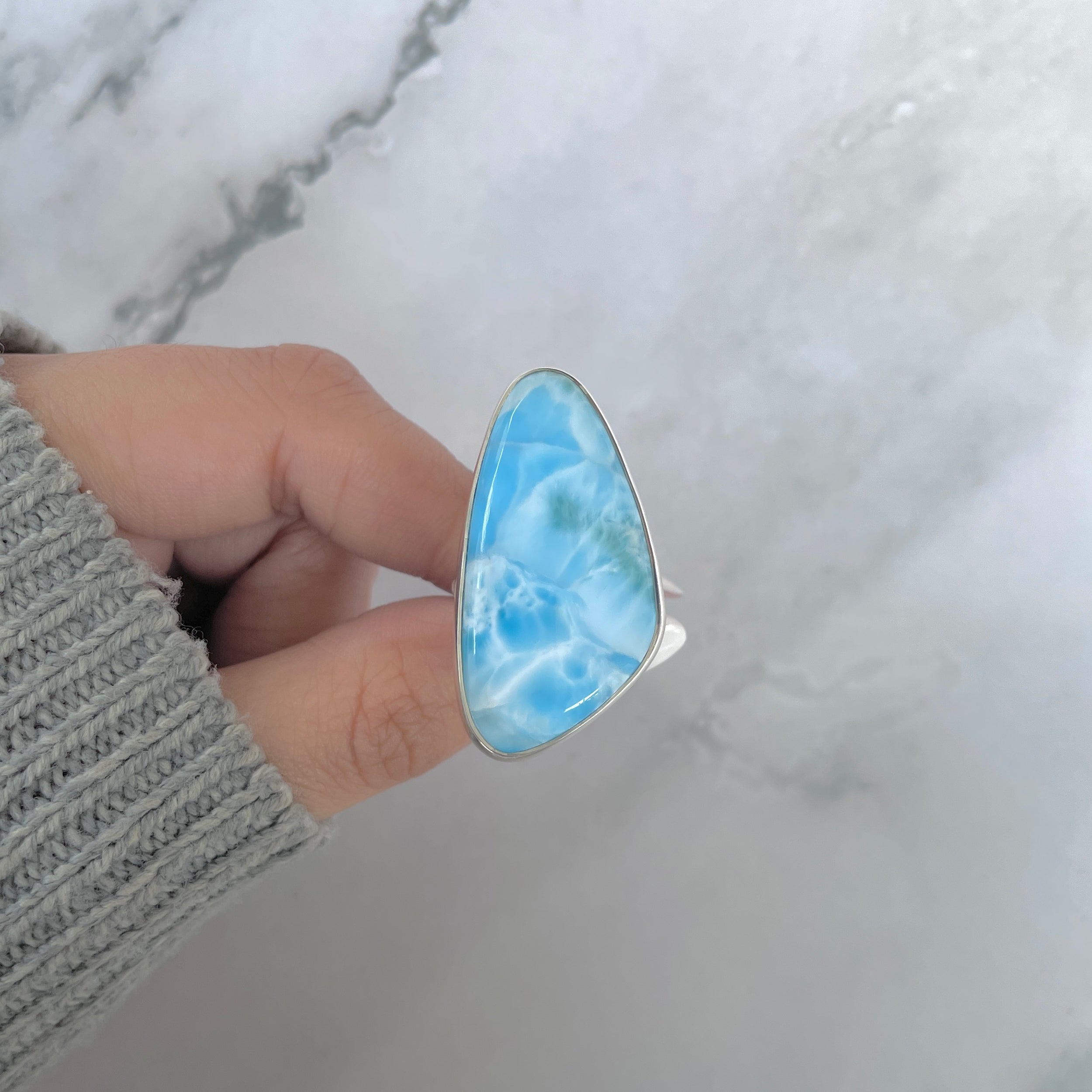 Larimar Adjustable Ring-(LAR-R-1878.)