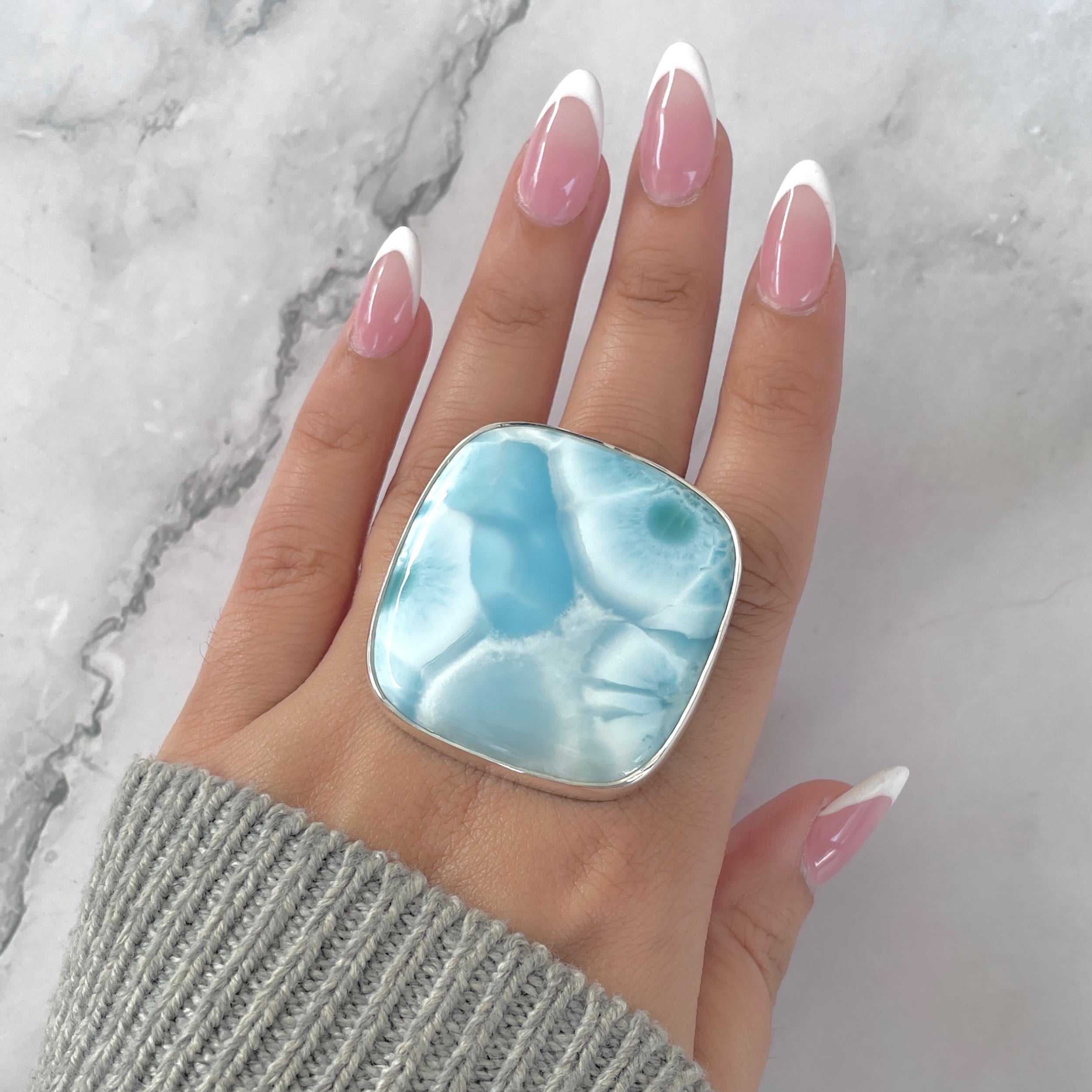 Larimar Adjustable Ring-(LAR-R-1880.)