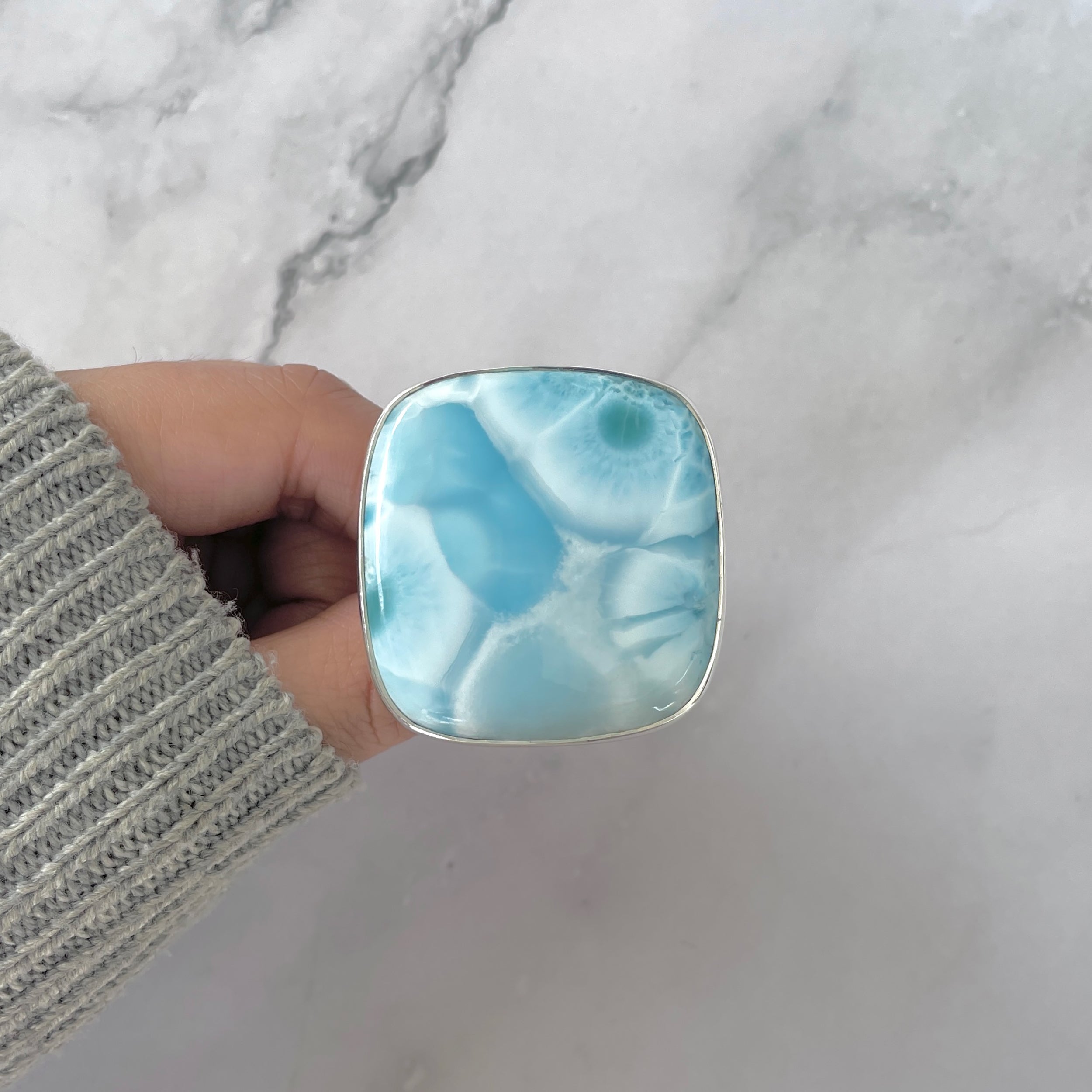 Larimar Adjustable Ring-(LAR-R-1880.)