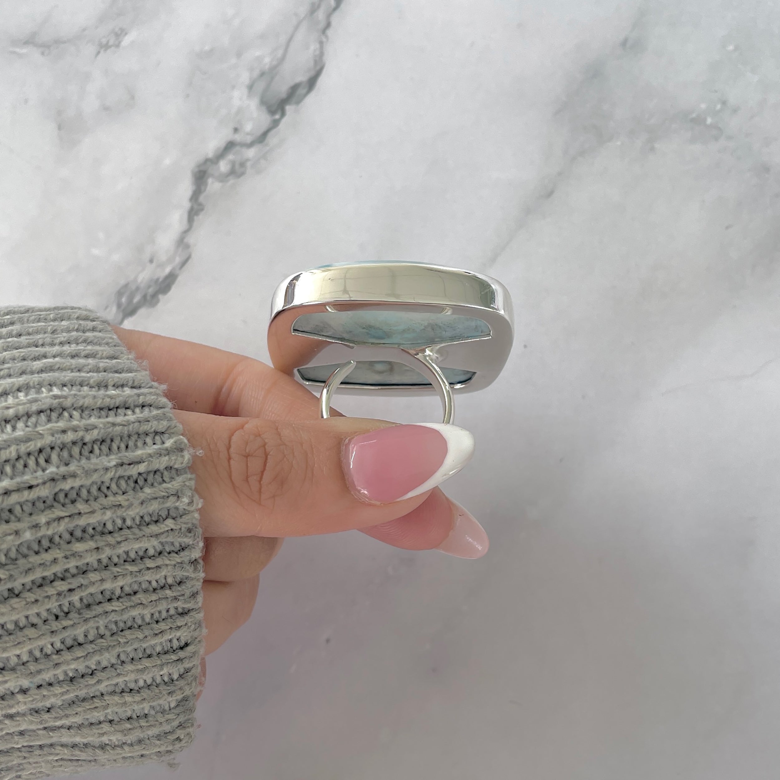 Larimar Adjustable Ring-(LAR-R-1880.)