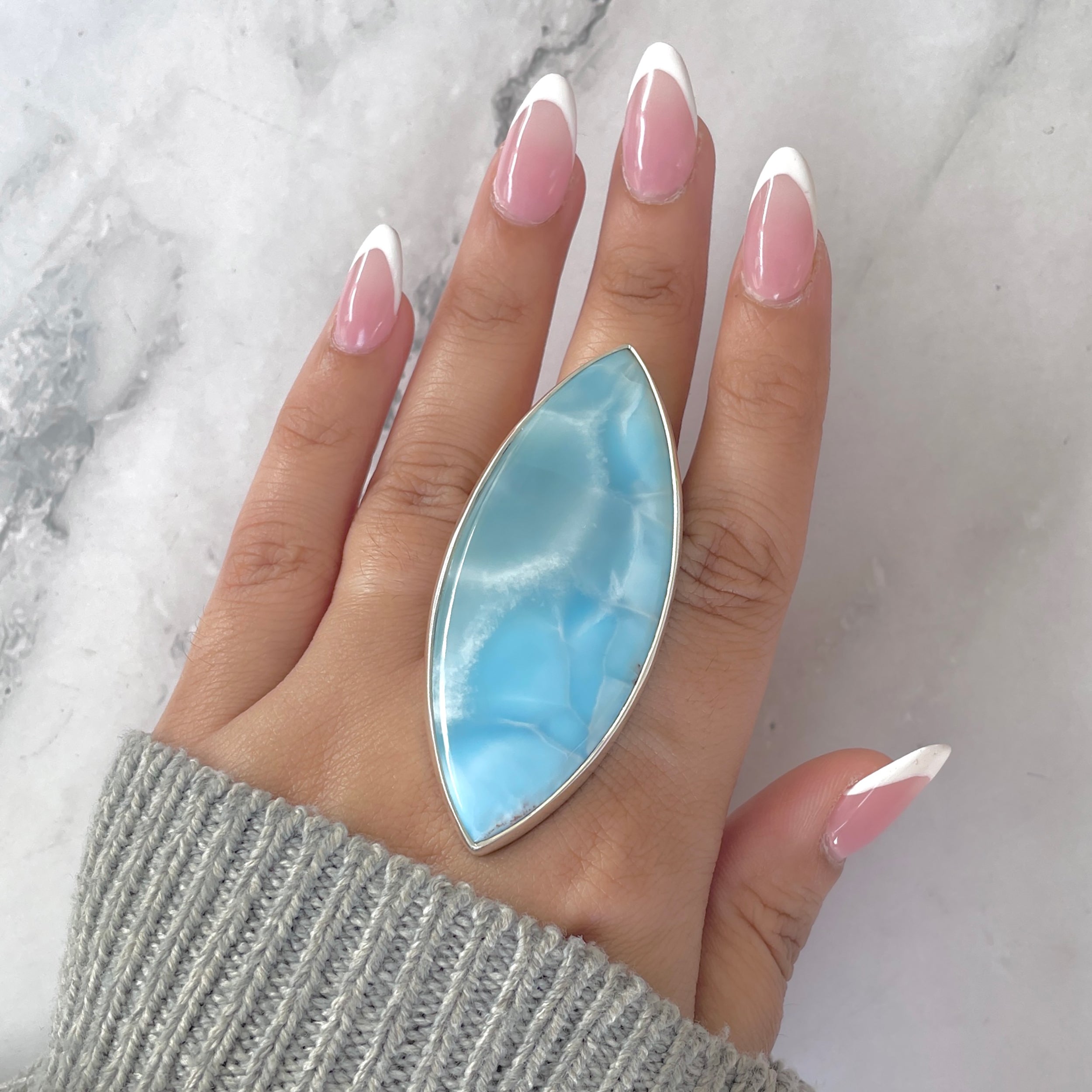 Larimar Adjustable Ring-(LAR-R-1881.)