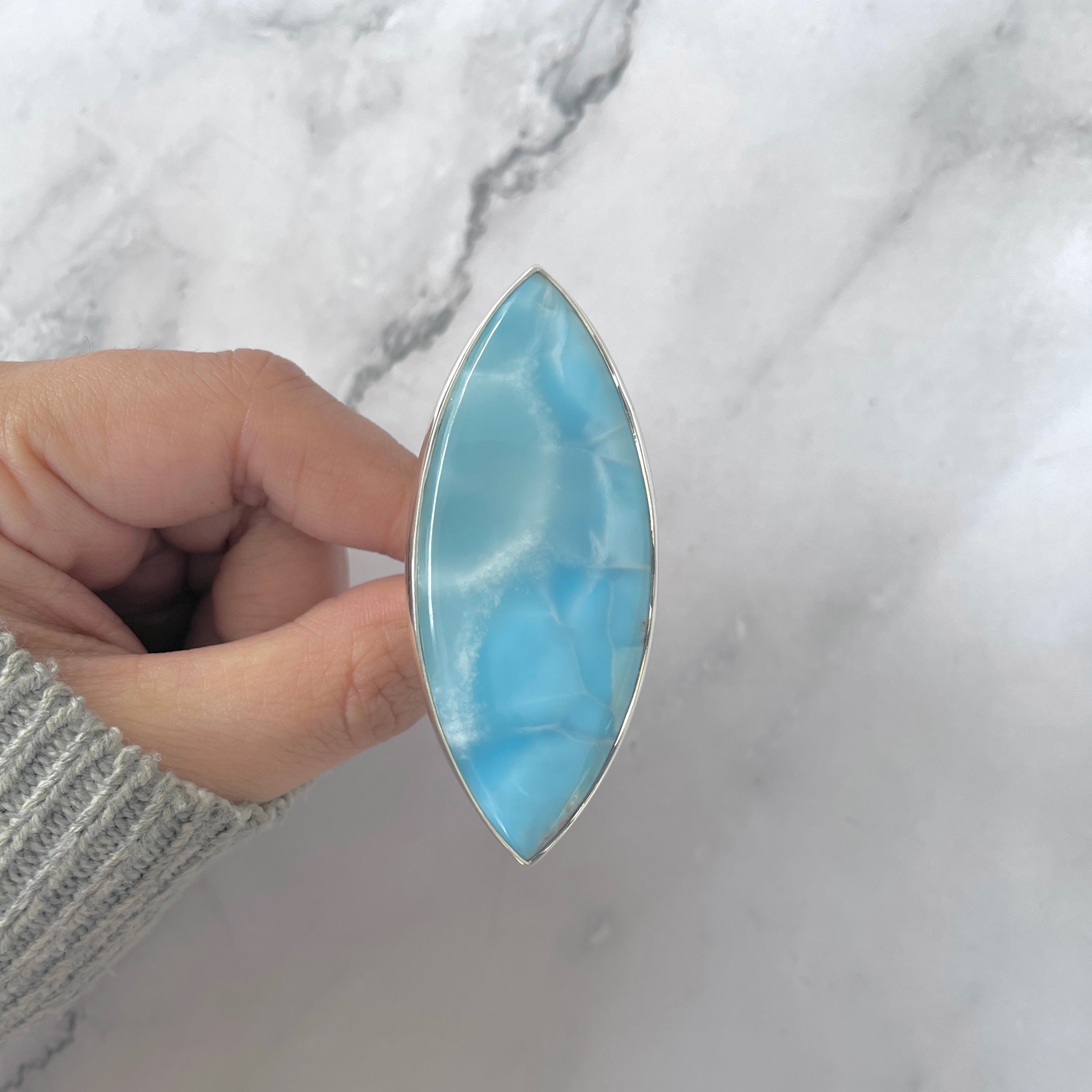 Larimar Adjustable Ring-(LAR-R-1881.)