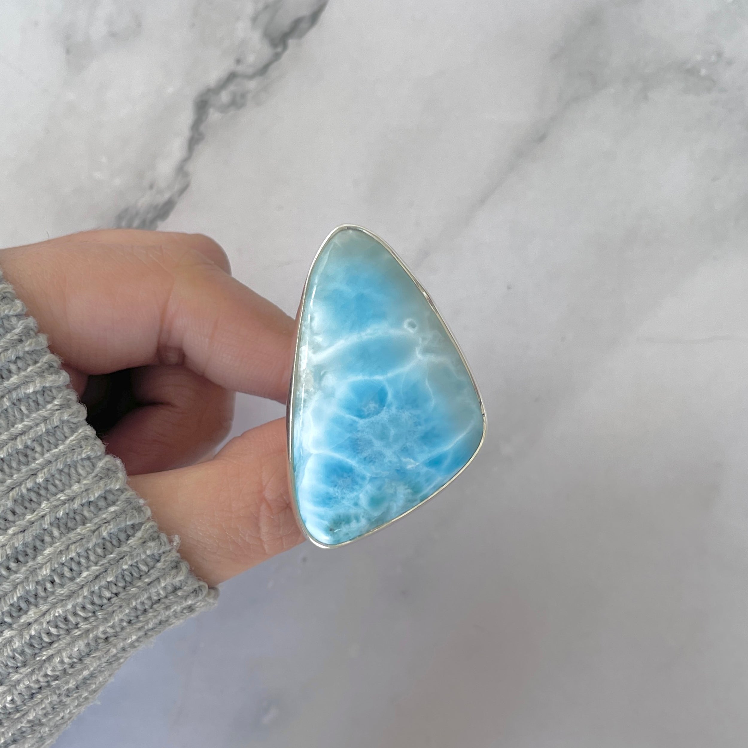 Larimar Adjustable Ring-(LAR-R-1884.)