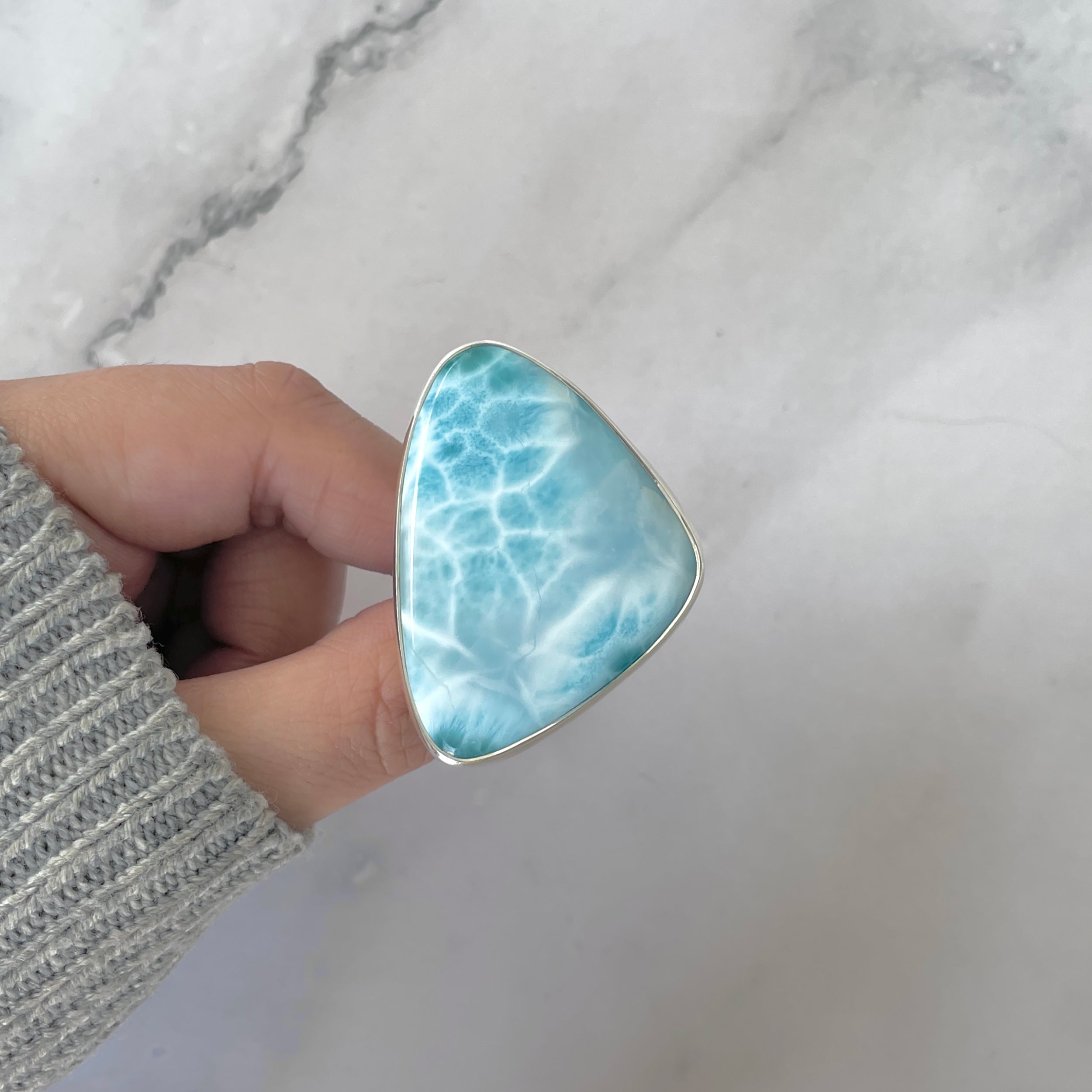 Larimar Adjustable Ring-(LAR-R-1886.)