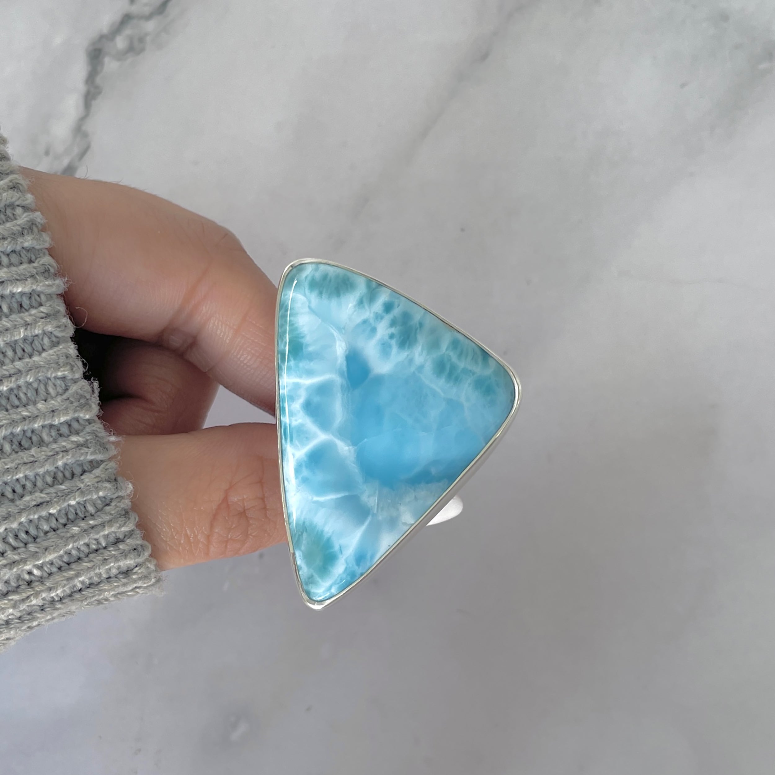 Larimar Adjustable Ring-(LAR-R-1887.)