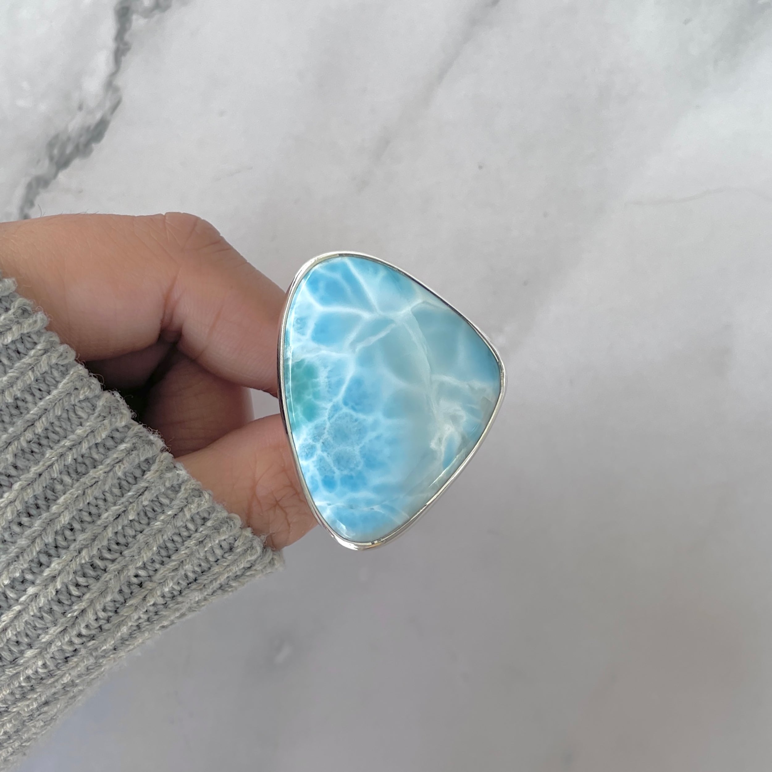 Larimar Adjustable Ring-(LAR-R-1888.)