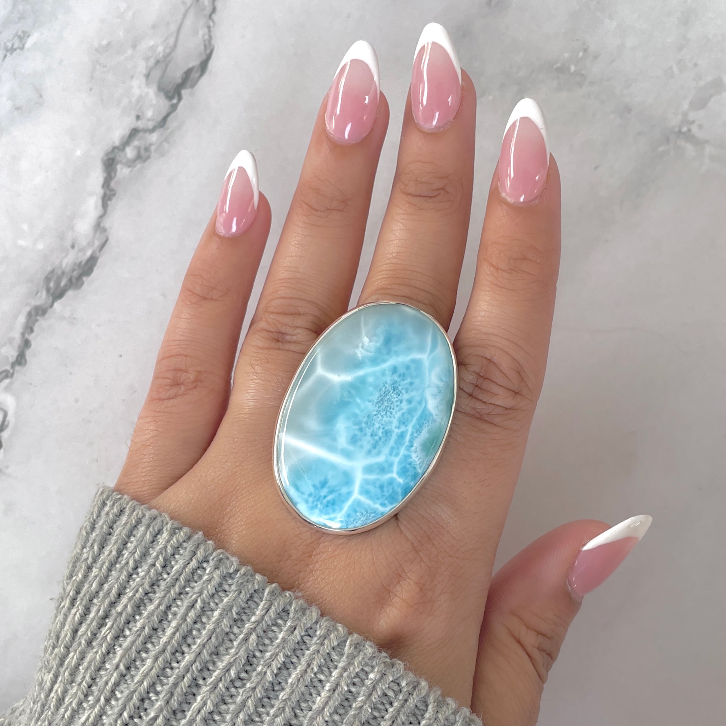 Larimar Adjustable Ring-(LAR-R-1890.)