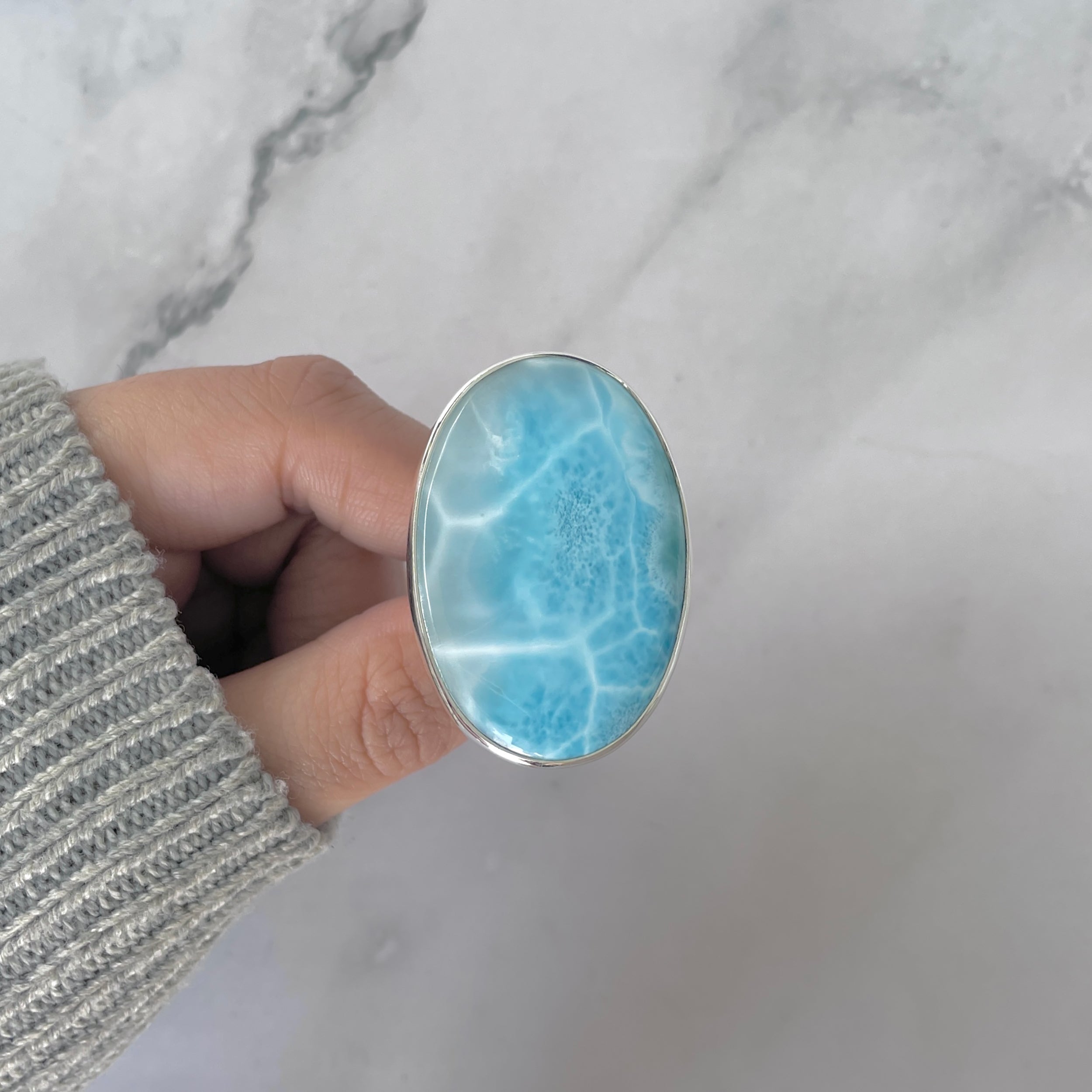Larimar Adjustable Ring-(LAR-R-1890.)
