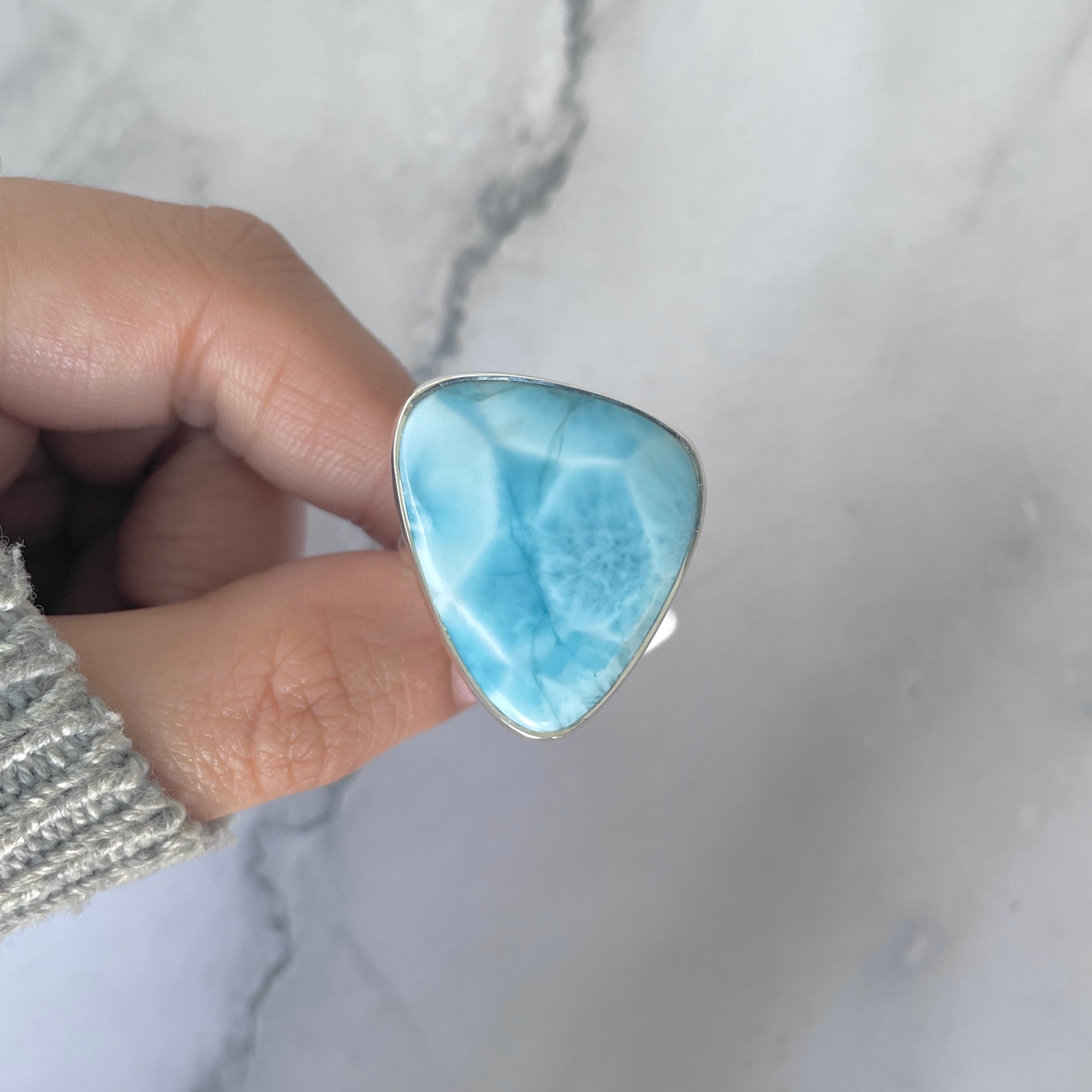 Larimar Adjustable Ring-(LAR-R-1894.)