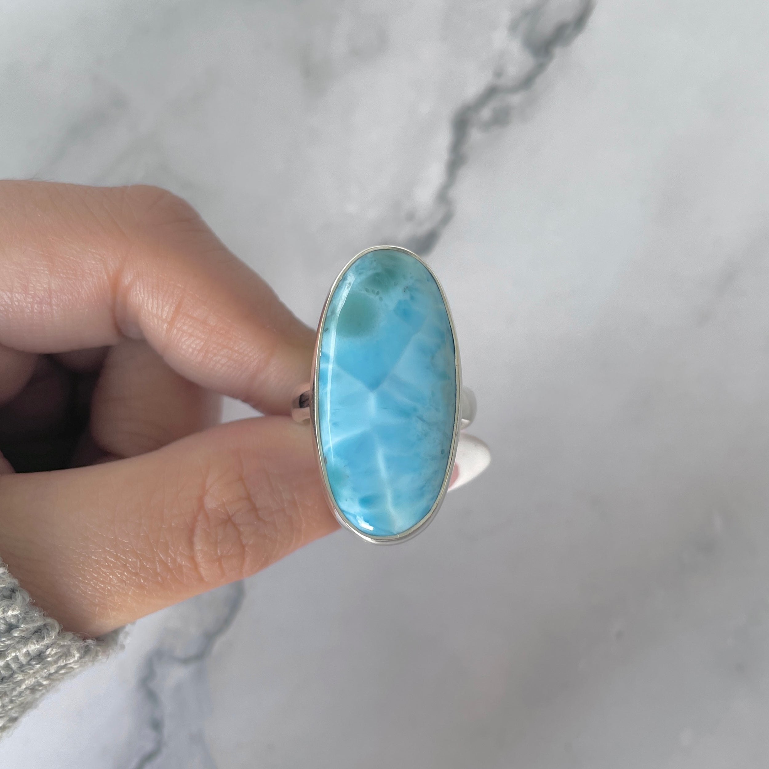 Larimar Adjustable Ring-(LAR-R-1899.)